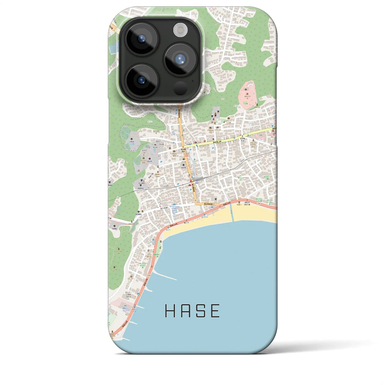 【長谷(神奈川県)】地図柄iPhoneケース(バックカバータイプ)