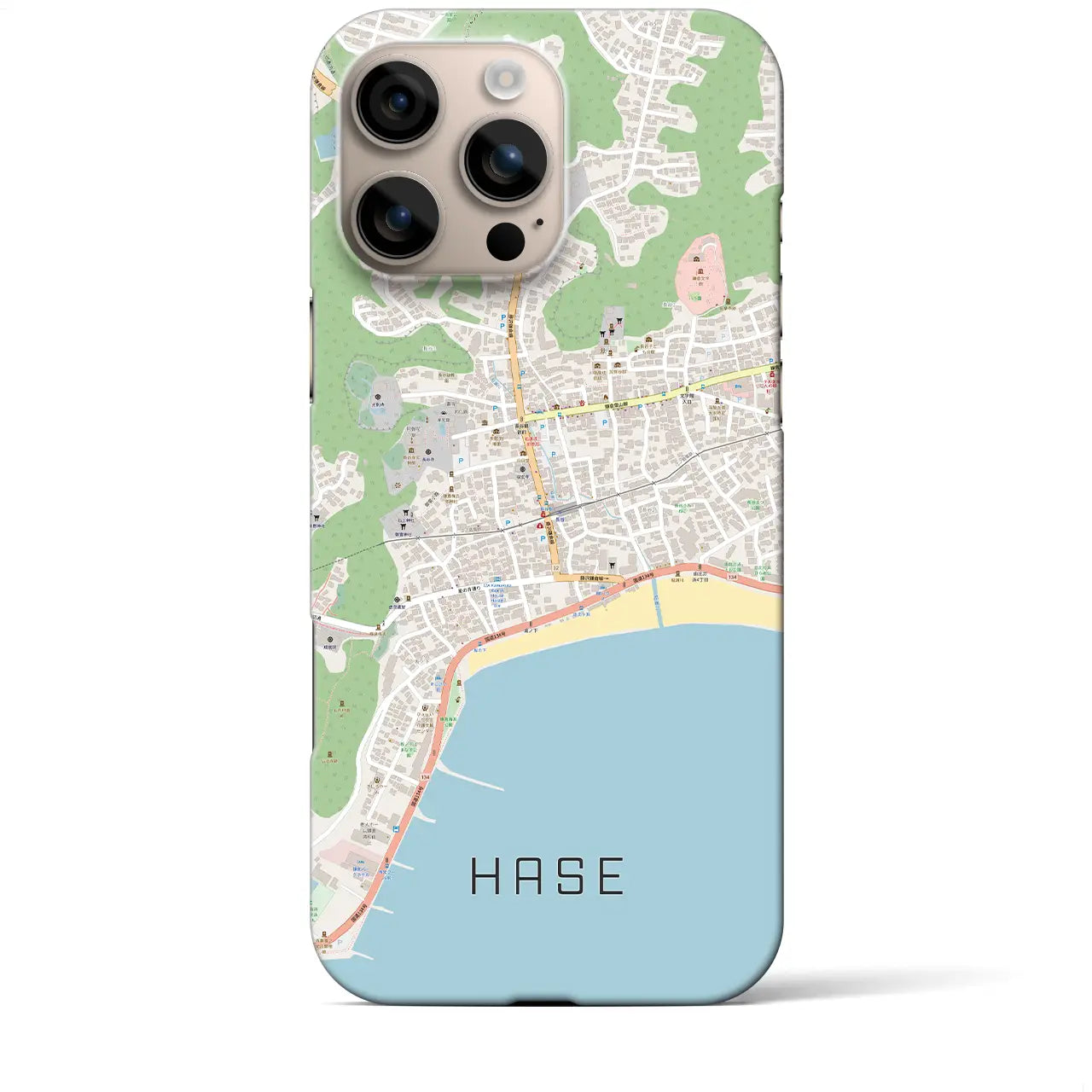 【長谷(神奈川県)】地図柄iPhoneケース(バックカバータイプ)