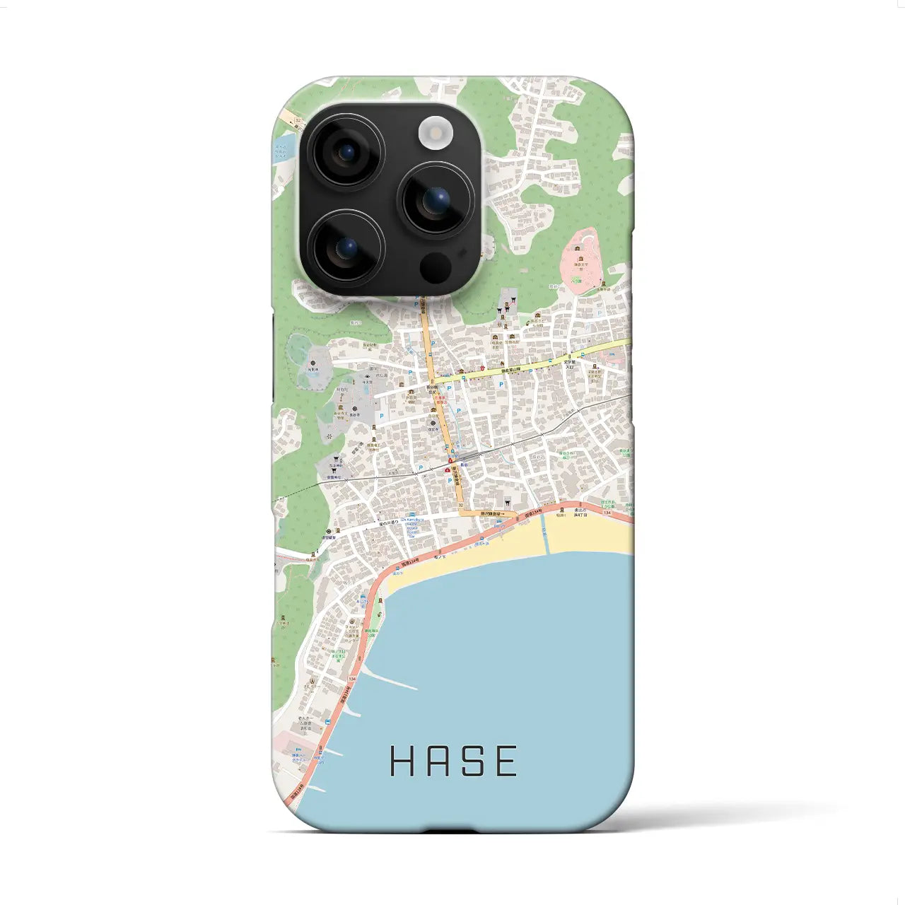 【長谷(神奈川県)】地図柄iPhoneケース(バックカバータイプ)