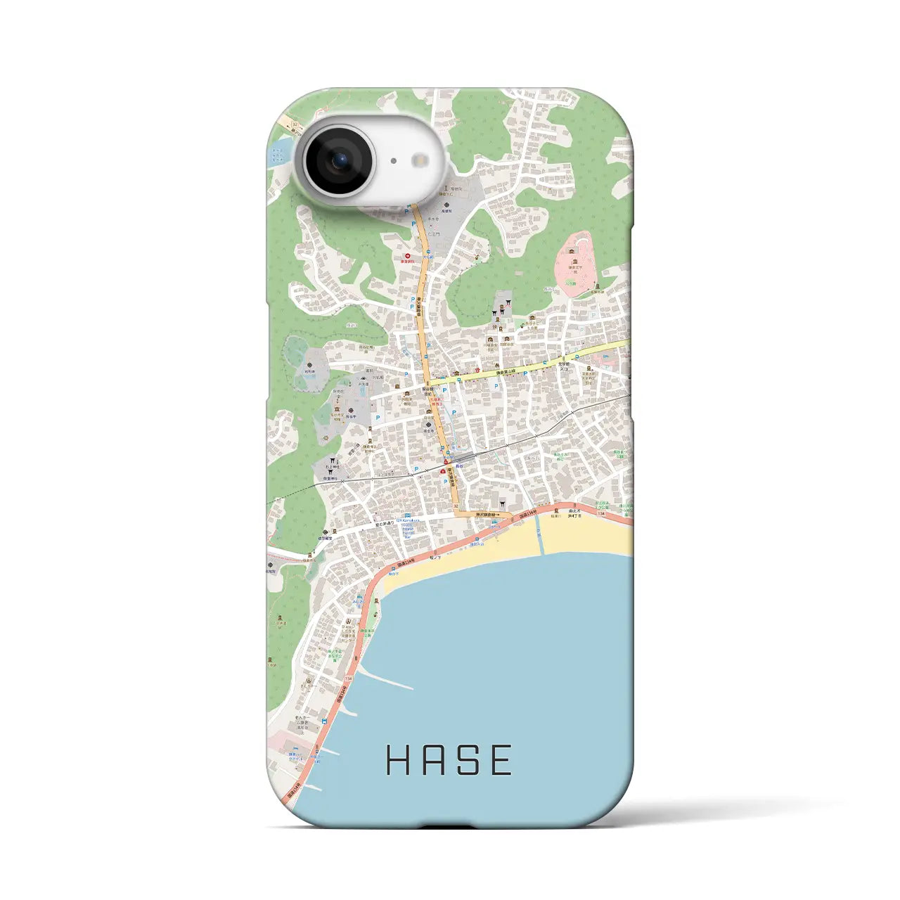 【長谷(神奈川県)】地図柄iPhoneケース(バックカバータイプ)