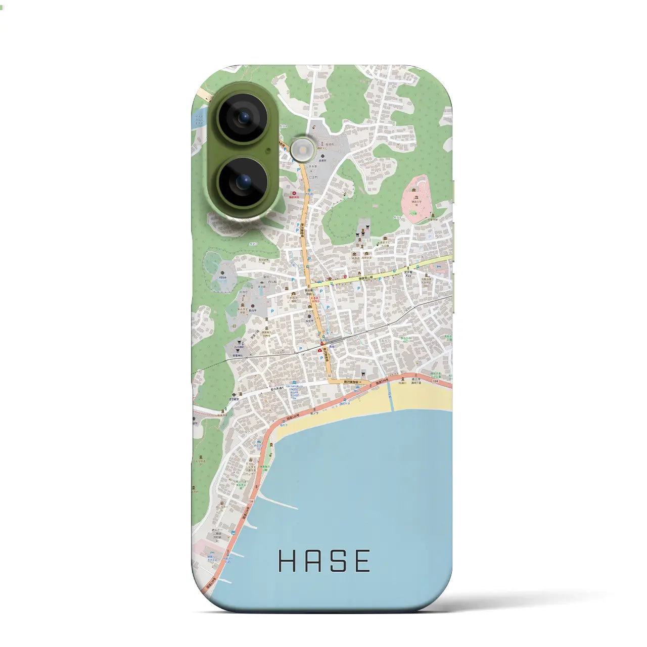 【長谷(神奈川県)】地図柄iPhoneケース(バックカバータイプ)