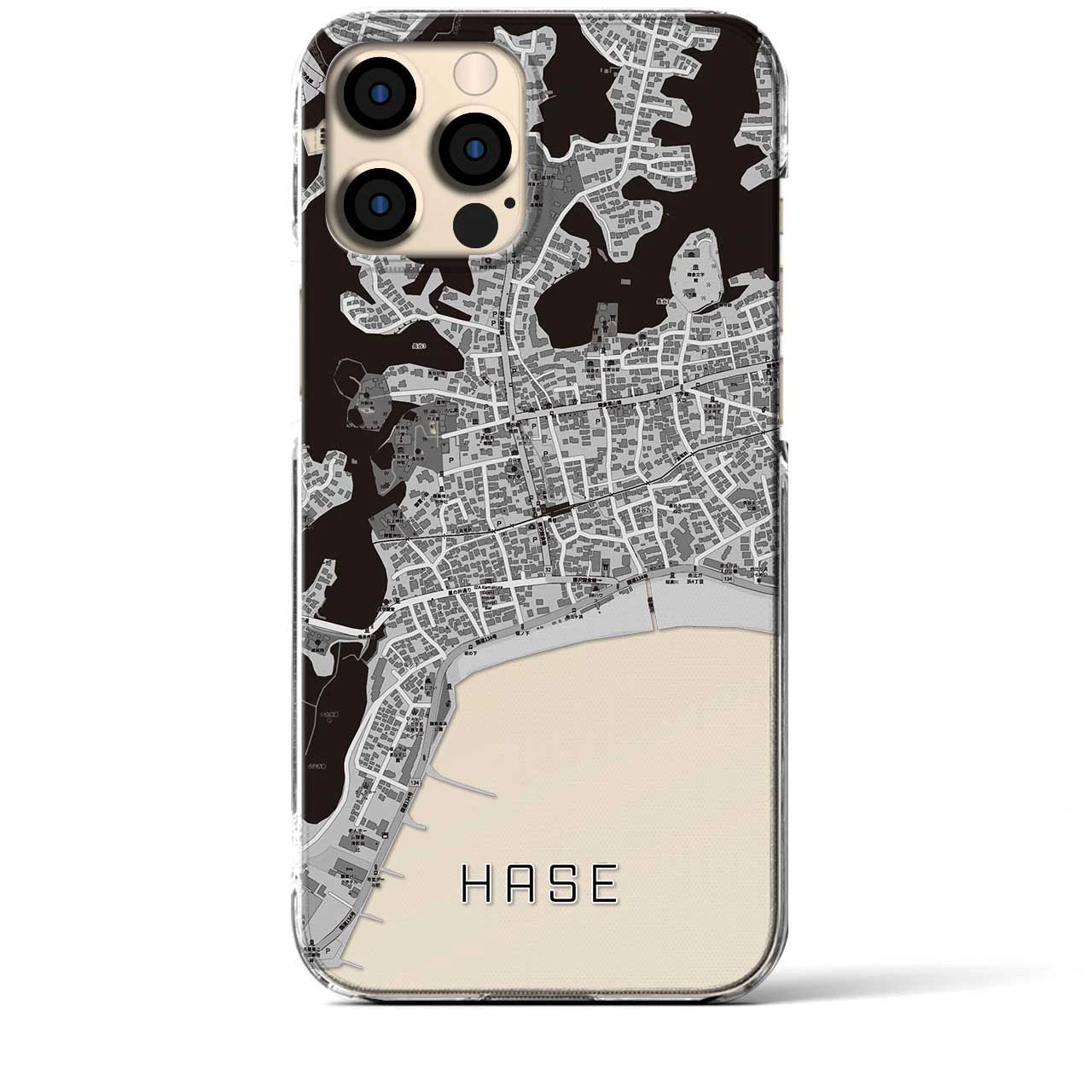 【長谷(神奈川県)】地図柄iPhoneケース(クリアタイプ)