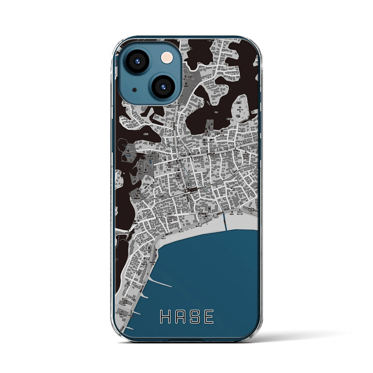 【長谷(神奈川県)】地図柄iPhoneケース(クリアタイプ)