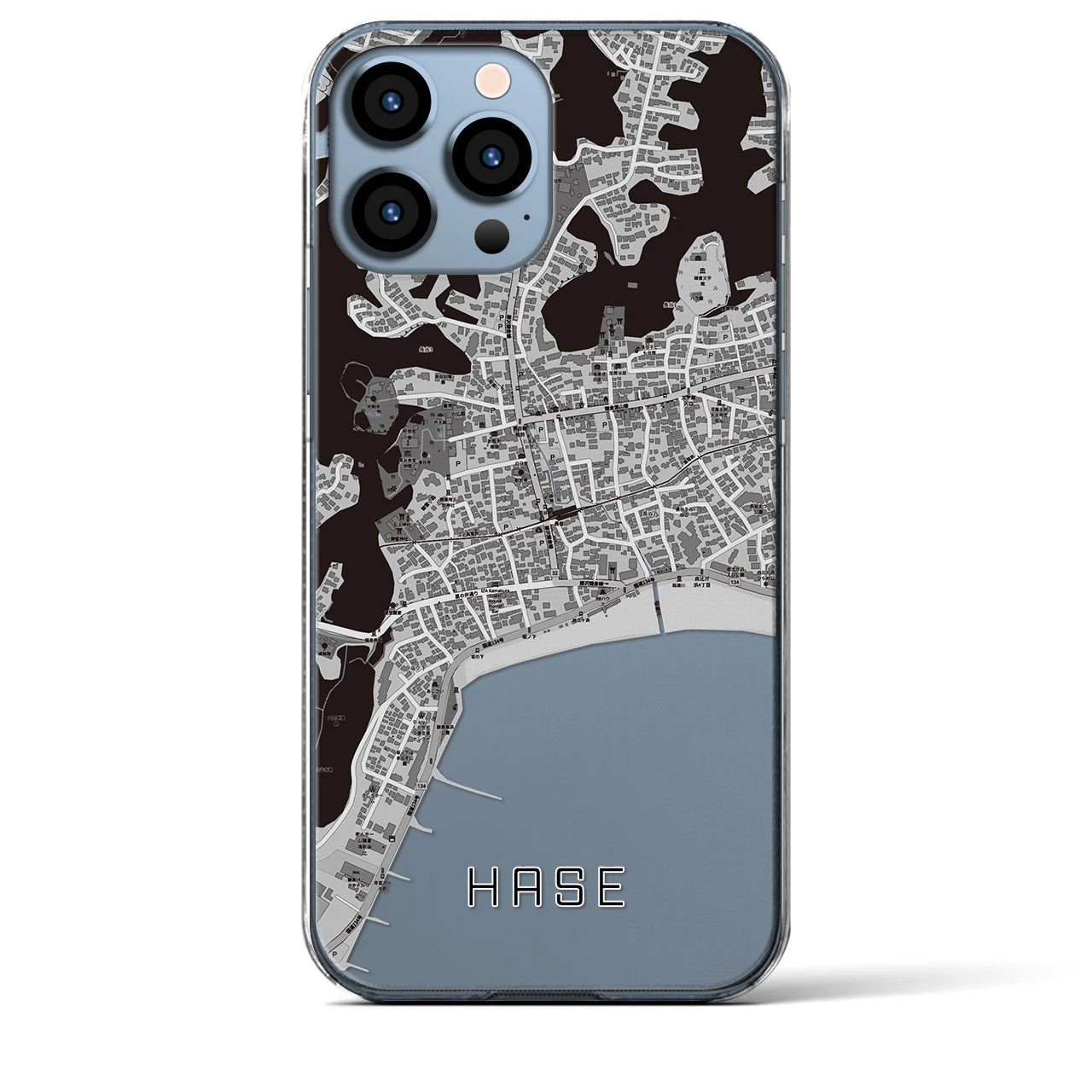 【長谷(神奈川県)】地図柄iPhoneケース(クリアタイプ)