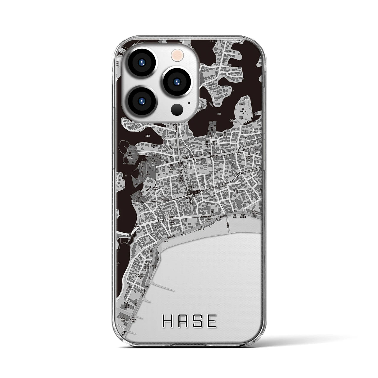 【長谷(神奈川県)】地図柄iPhoneケース(クリアタイプ)