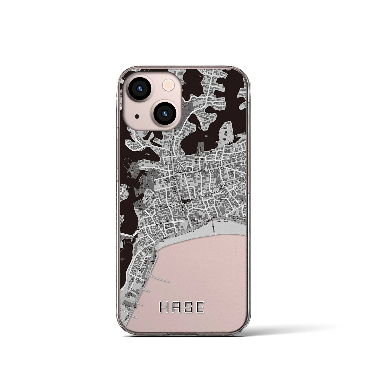 【長谷(神奈川県)】地図柄iPhoneケース(クリアタイプ)