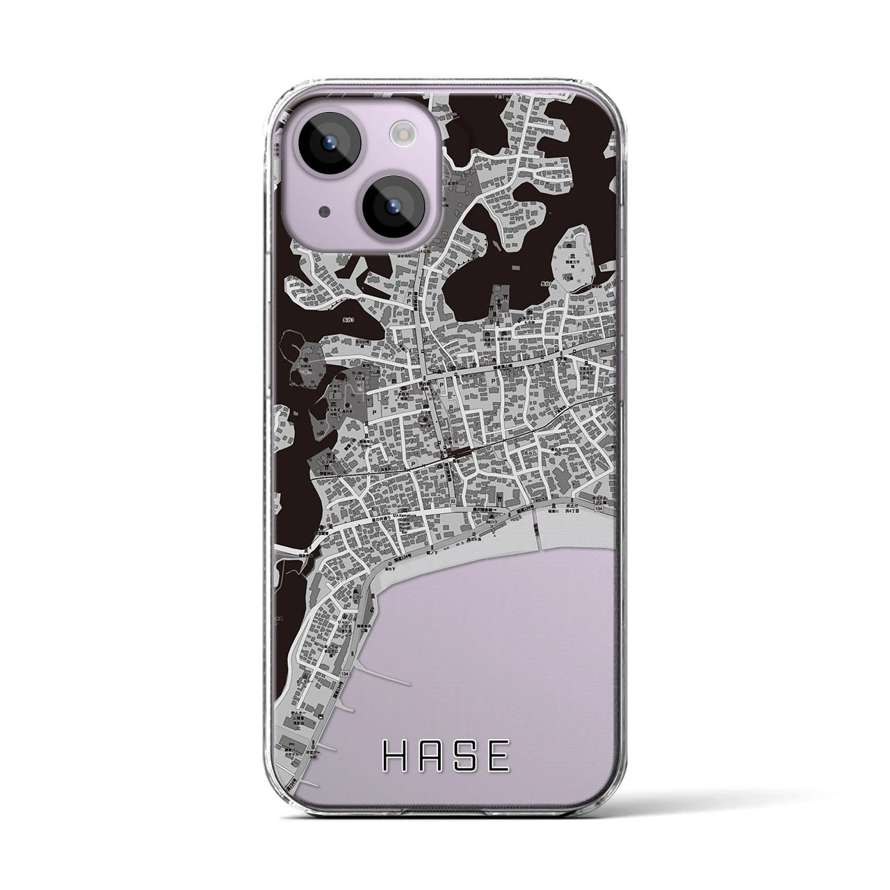【長谷(神奈川県)】地図柄iPhoneケース(クリアタイプ)