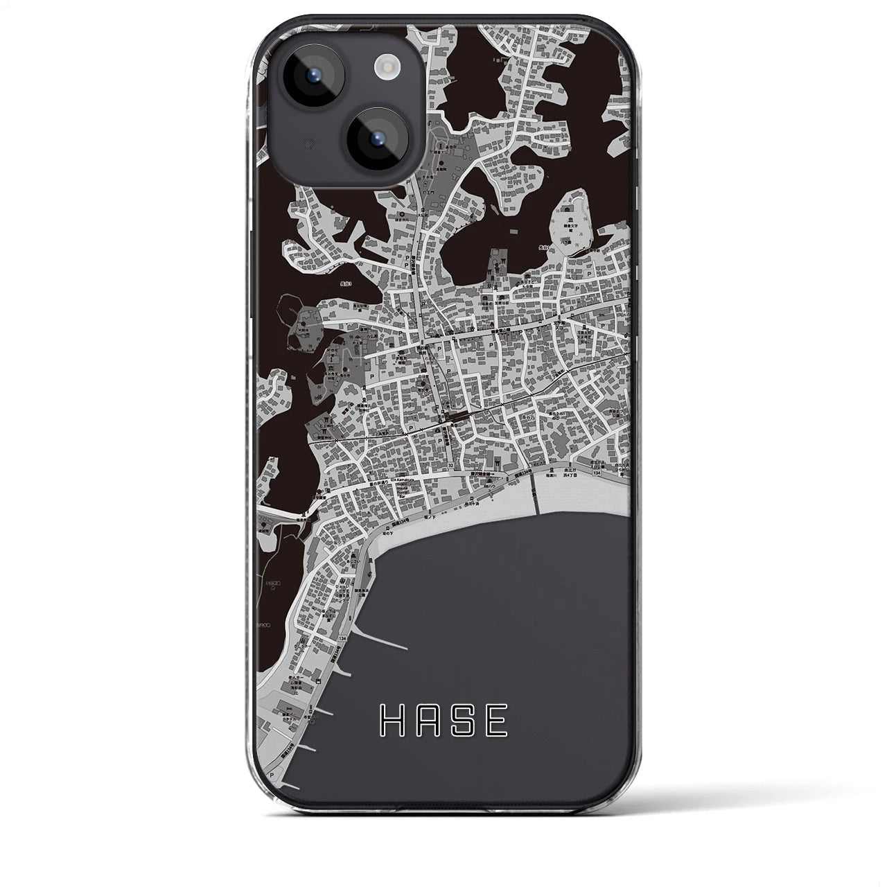 【長谷(神奈川県)】地図柄iPhoneケース(クリアタイプ)