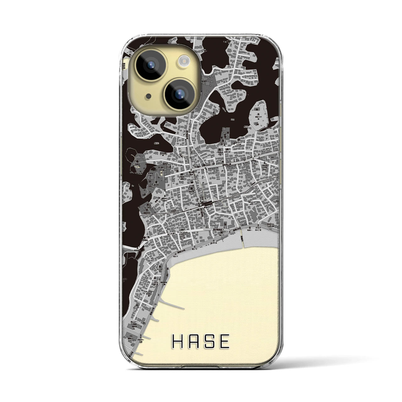 【長谷(神奈川県)】地図柄iPhoneケース(クリアタイプ)