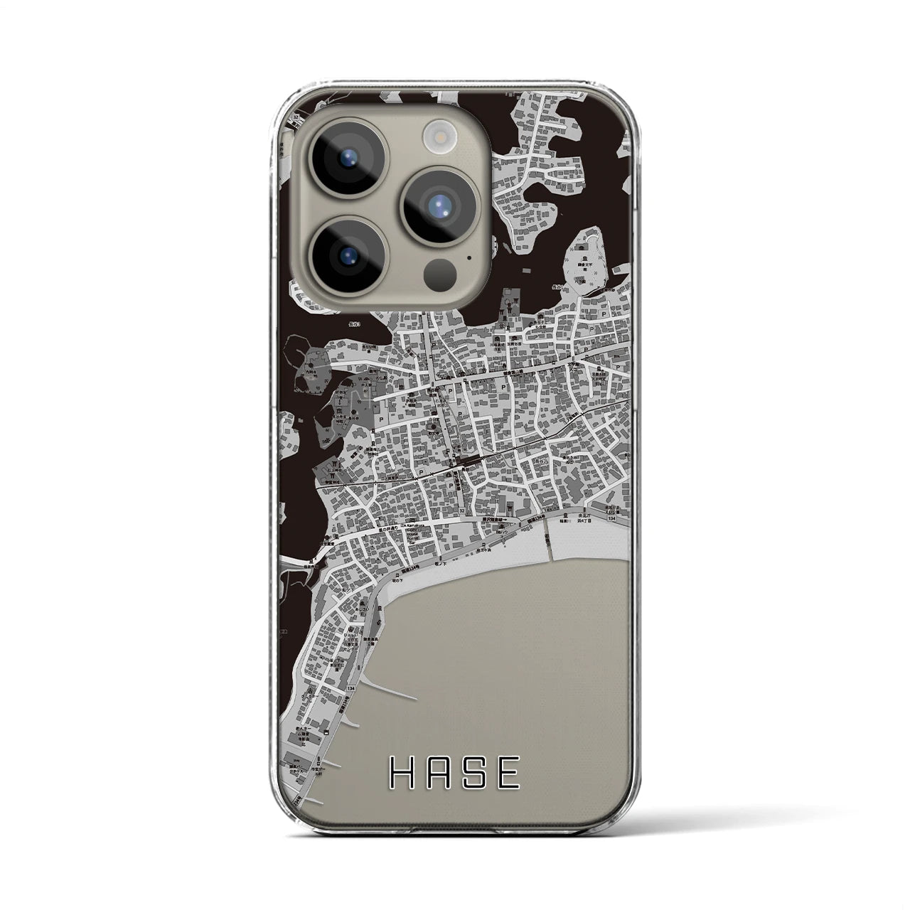 【長谷(神奈川県)】地図柄iPhoneケース(クリアタイプ)