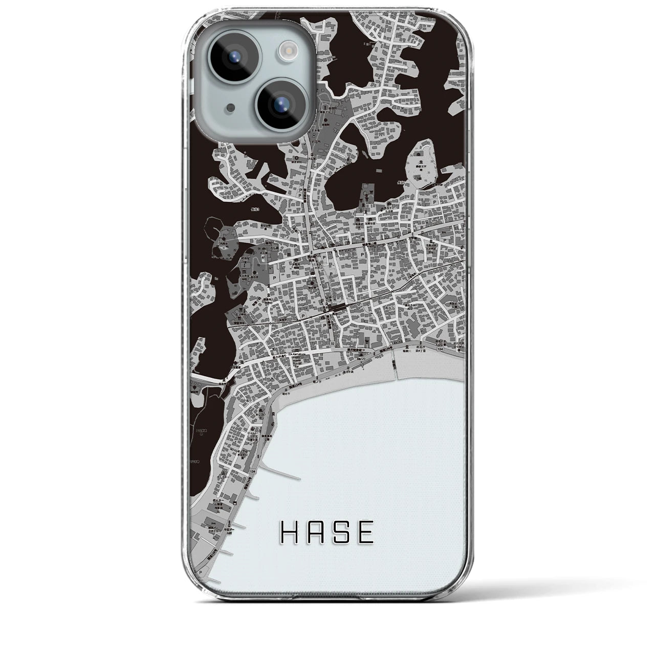 【長谷(神奈川県)】地図柄iPhoneケース(クリアタイプ)