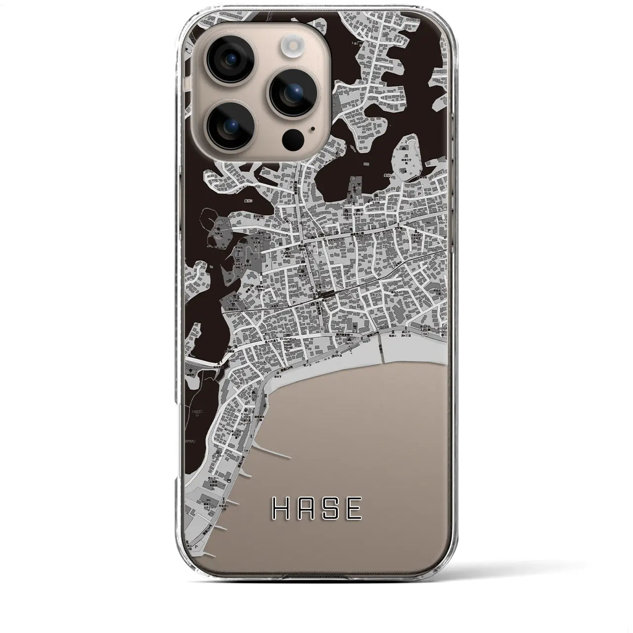 【長谷(神奈川県)】地図柄iPhoneケース(クリアタイプ)