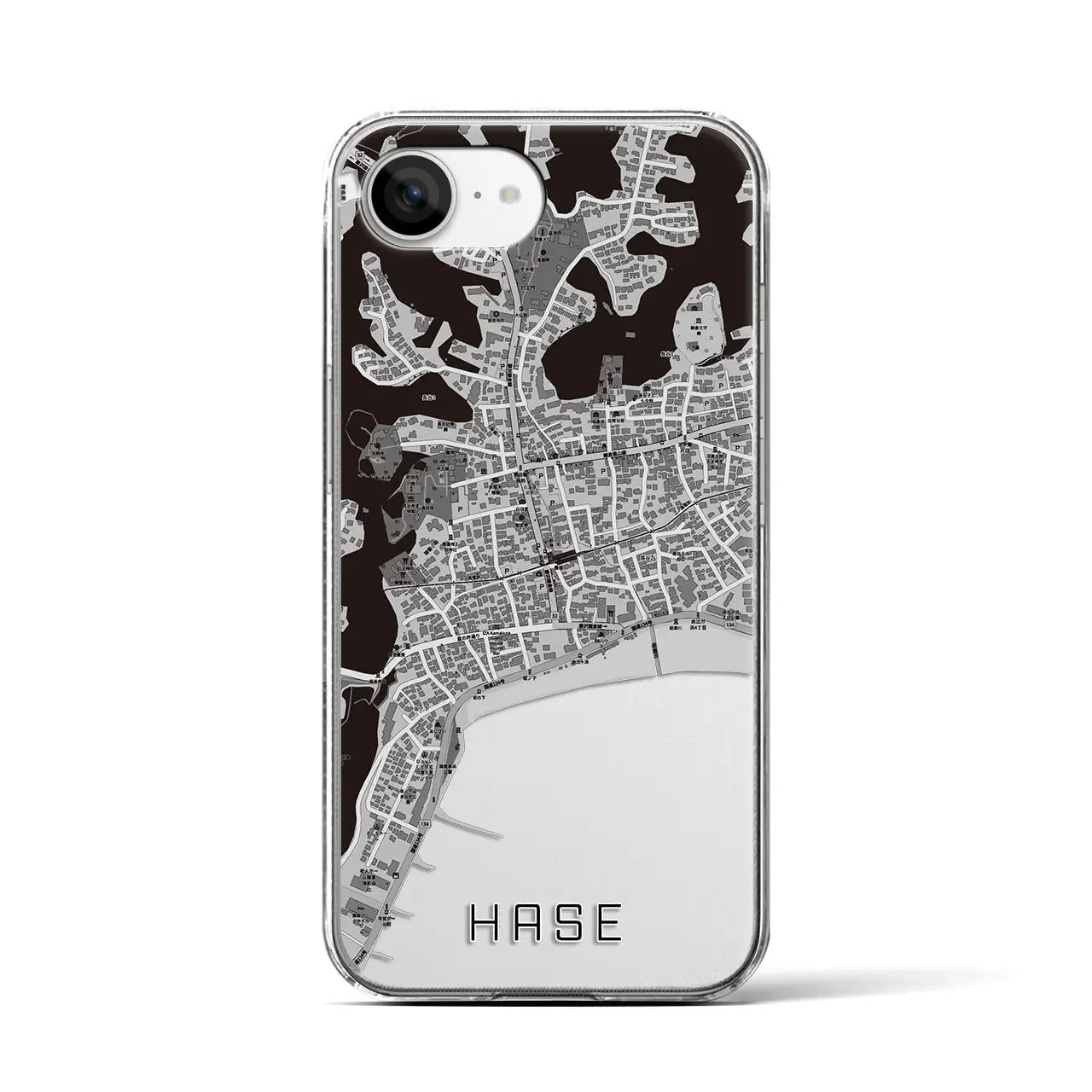 【長谷(神奈川県)】地図柄iPhoneケース(クリアタイプ)