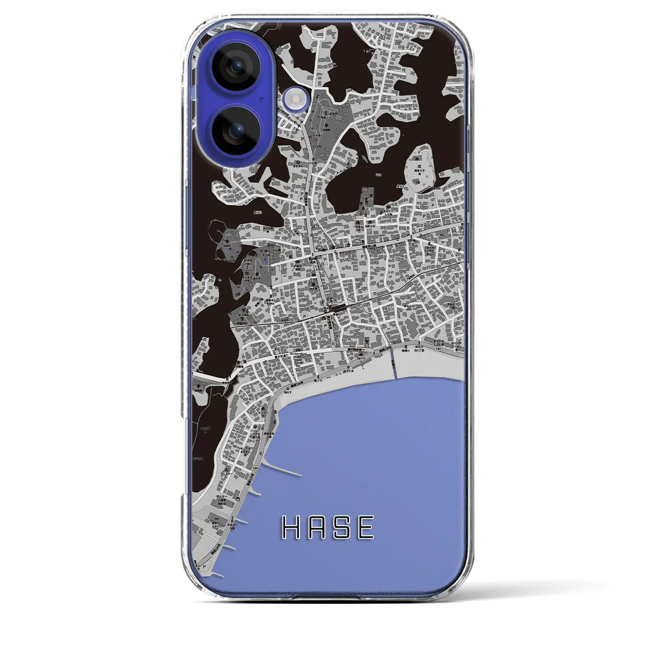 【長谷(神奈川県)】地図柄iPhoneケース(クリアタイプ)