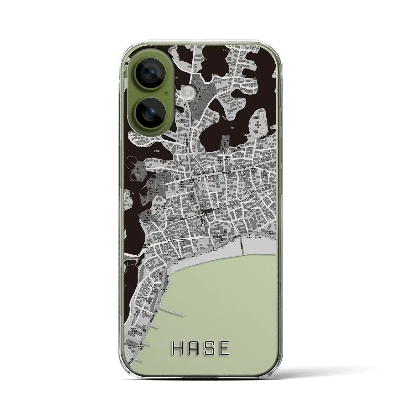 【長谷(神奈川県)】地図柄iPhoneケース(クリアタイプ)