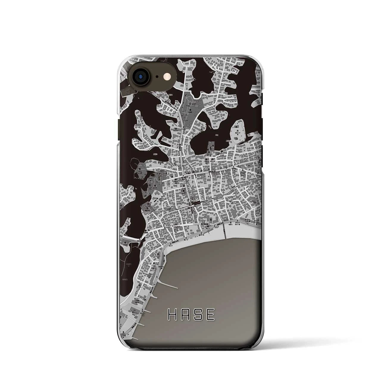 【長谷(神奈川県)】地図柄iPhoneケース(クリアタイプ)