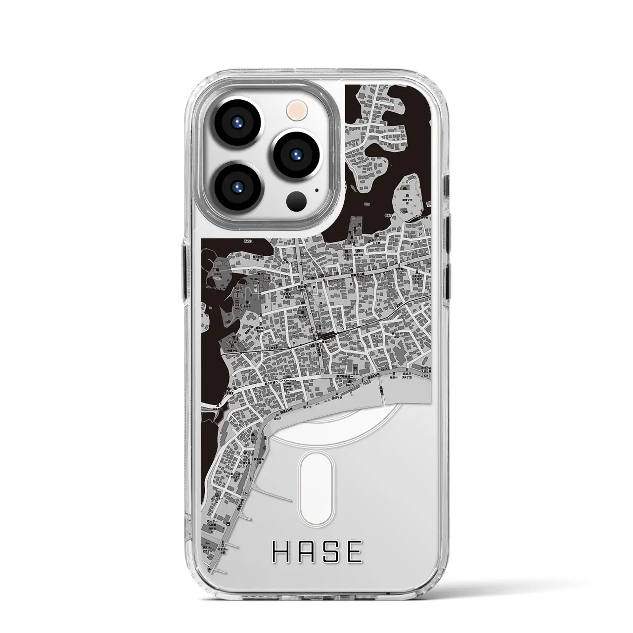 【長谷(神奈川県)】地図柄iPhoneケース(MagSafeタイプ)