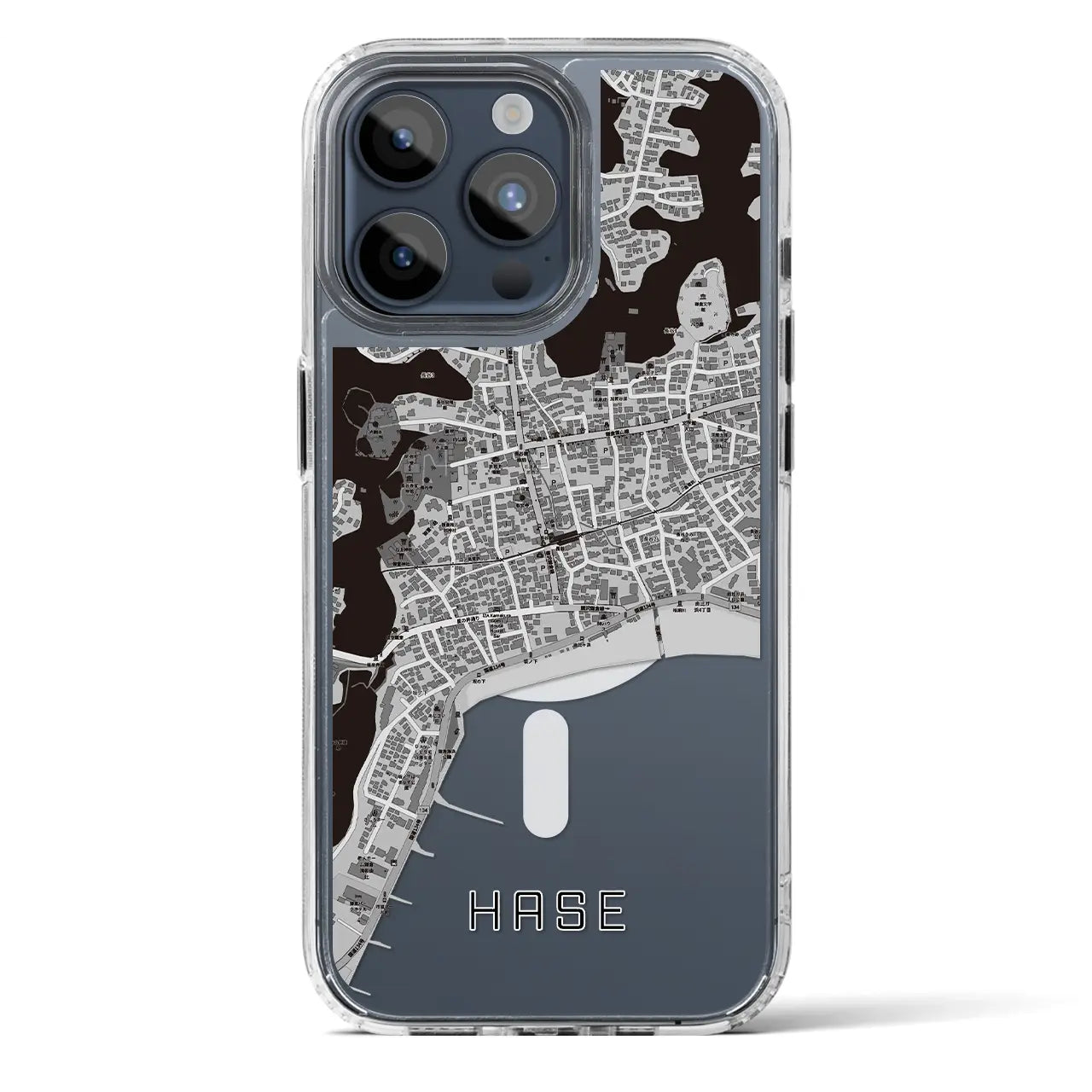 【長谷(神奈川県)】地図柄iPhoneケース(MagSafeタイプ)
