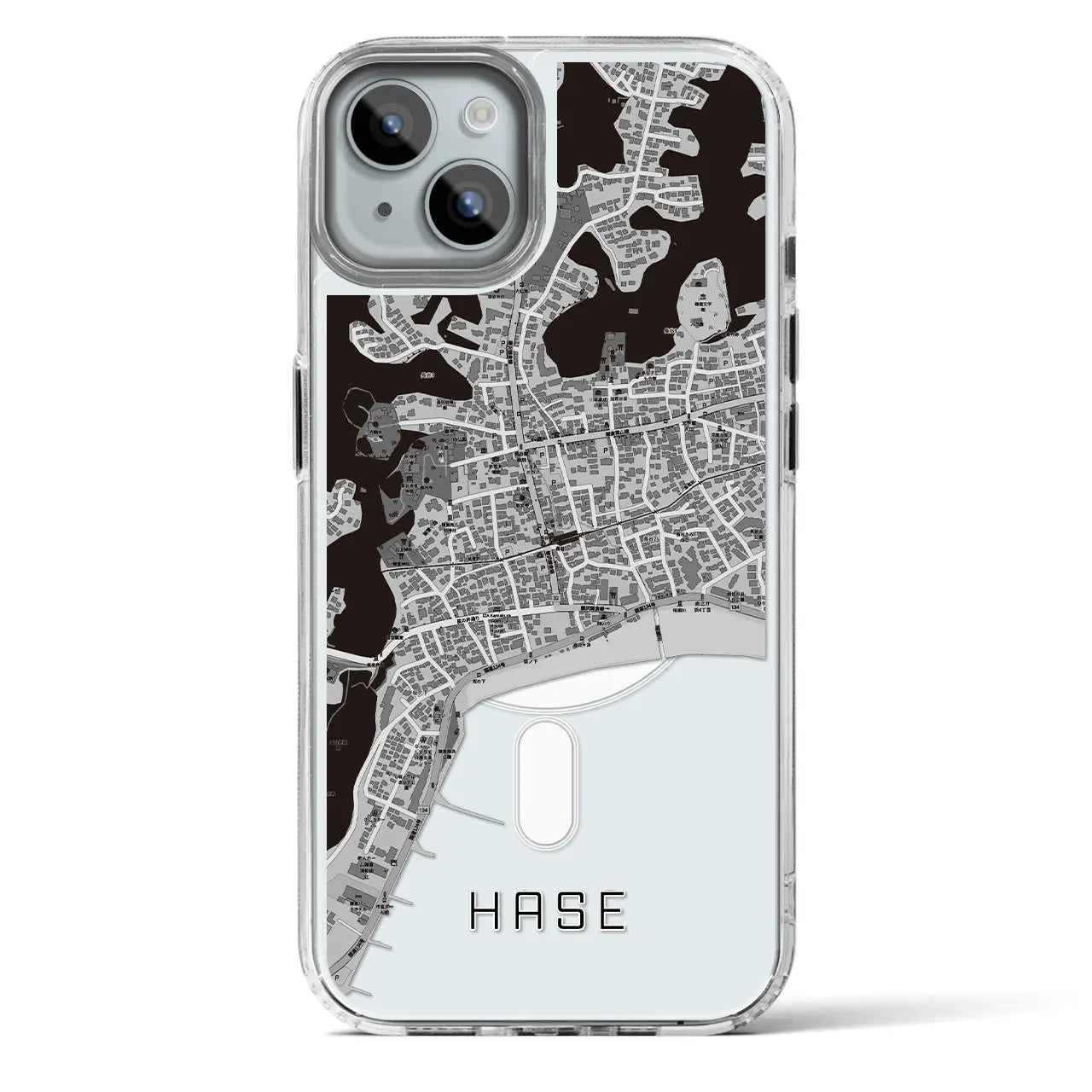 【長谷(神奈川県)】地図柄iPhoneケース(MagSafeタイプ)