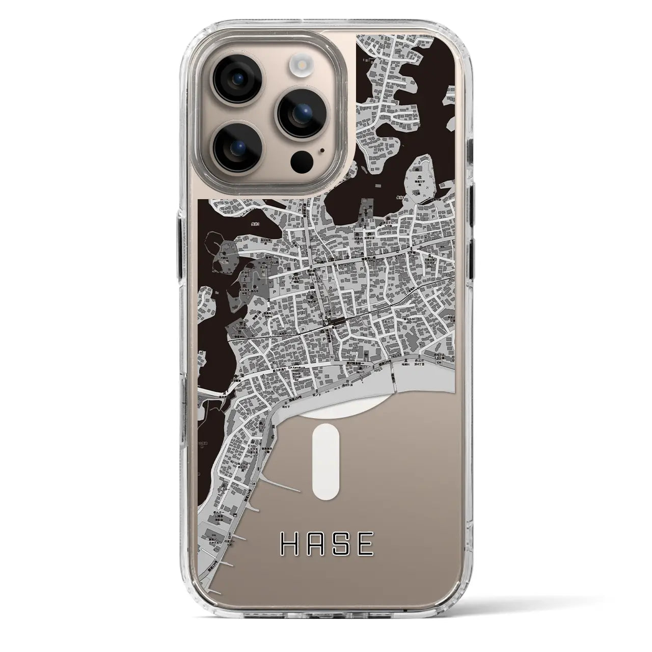 【長谷(神奈川県)】地図柄iPhoneケース(MagSafeタイプ)