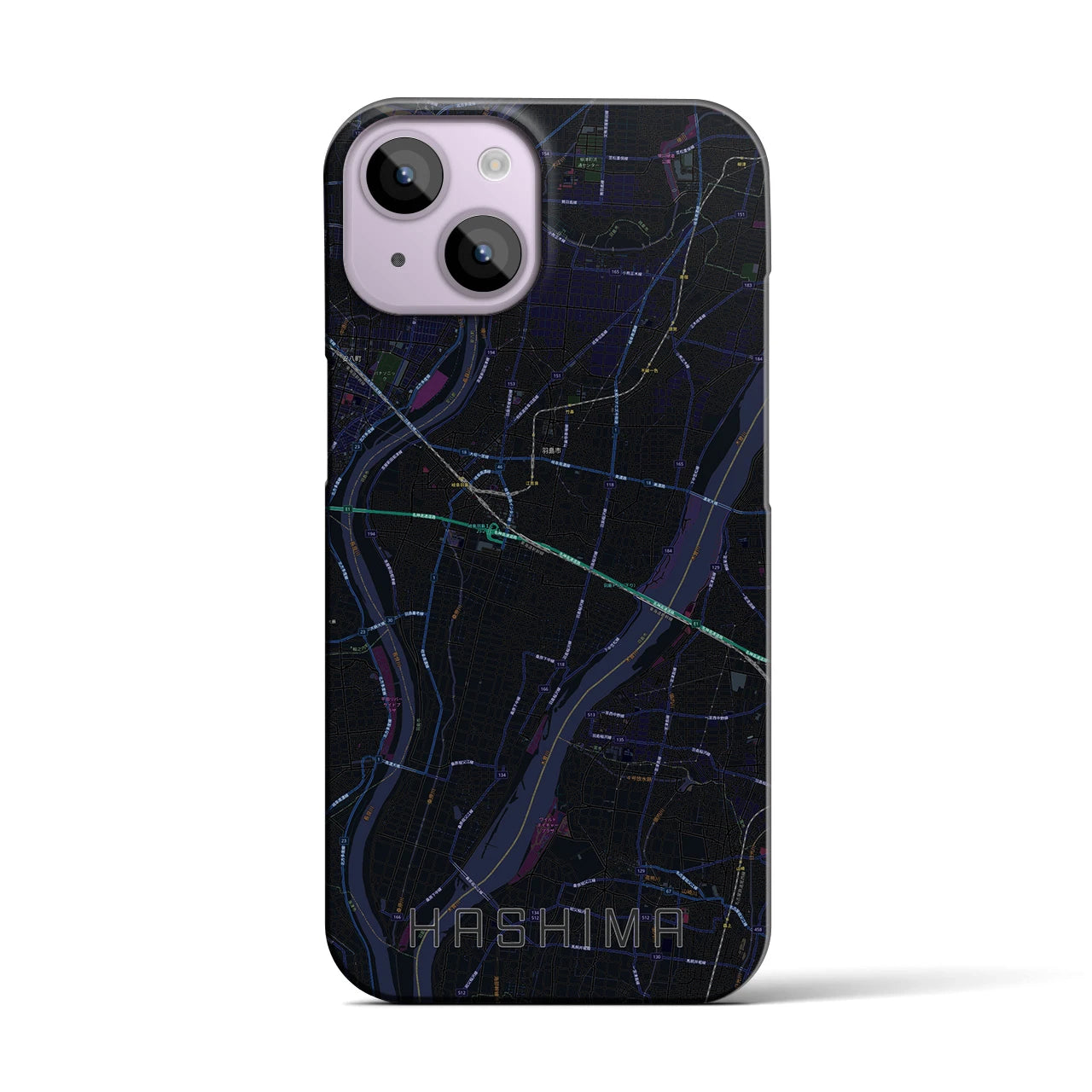 【羽島(岐阜県)】地図柄iPhoneケース(バックカバータイプ)