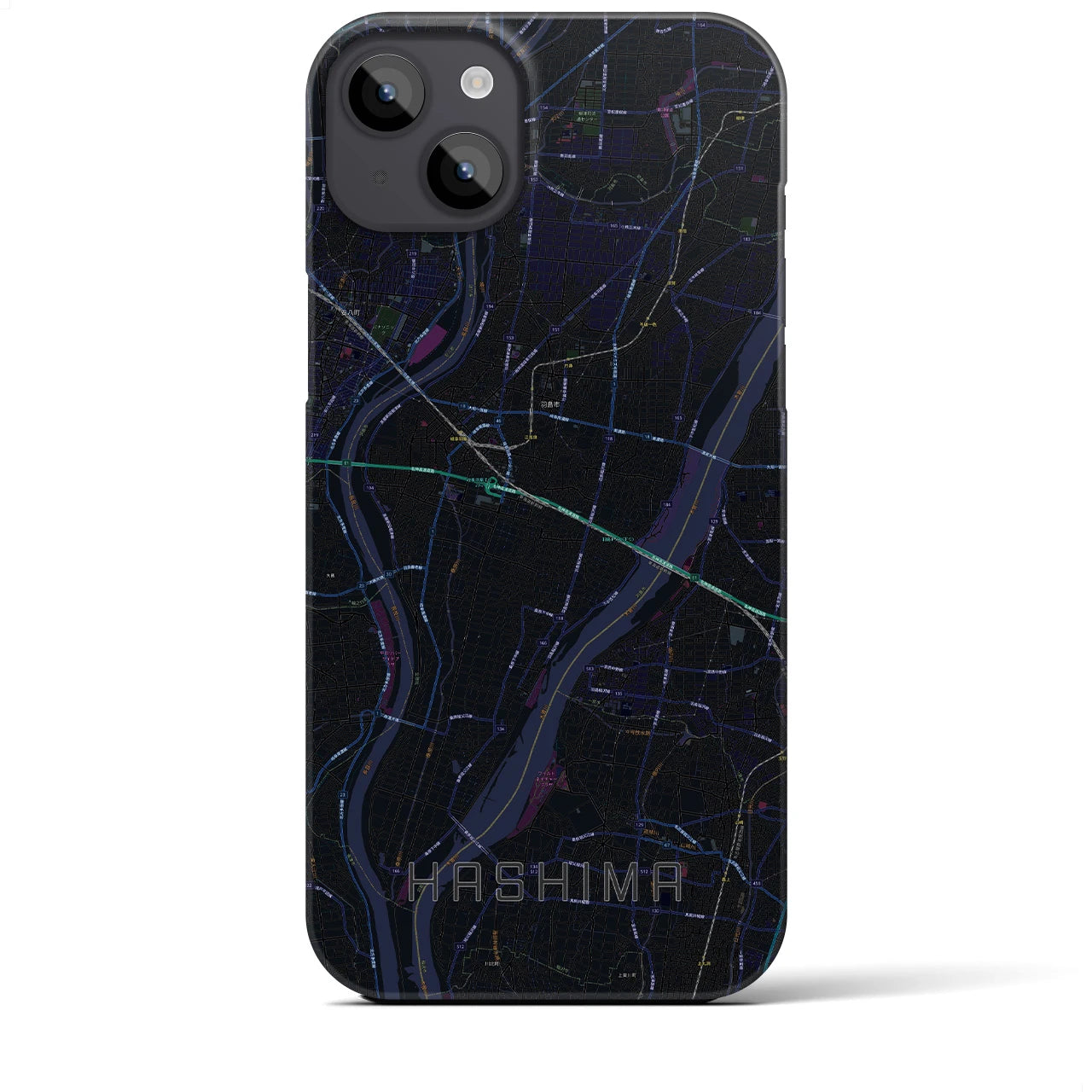 【羽島(岐阜県)】地図柄iPhoneケース(バックカバータイプ)