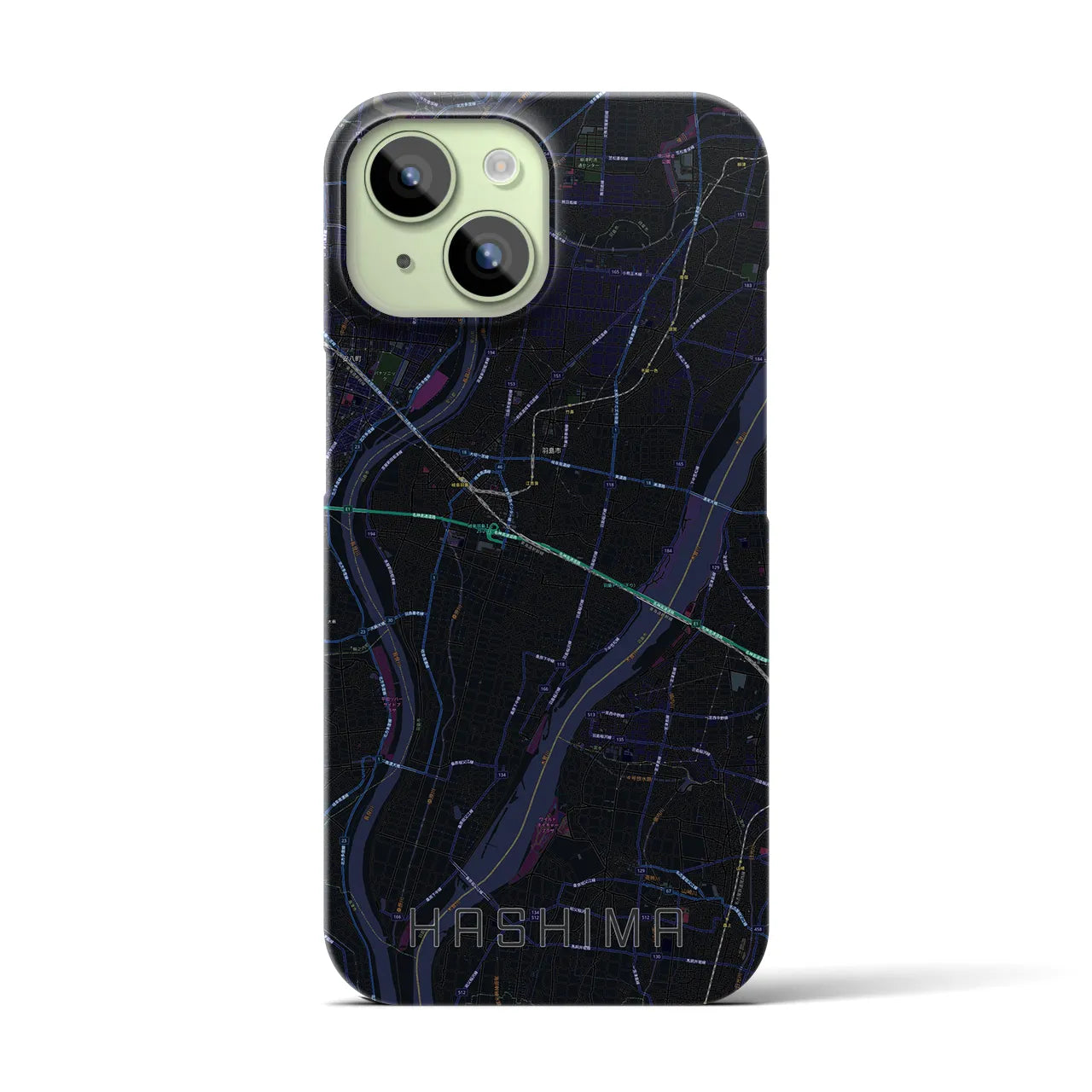 【羽島(岐阜県)】地図柄iPhoneケース(バックカバータイプ)
