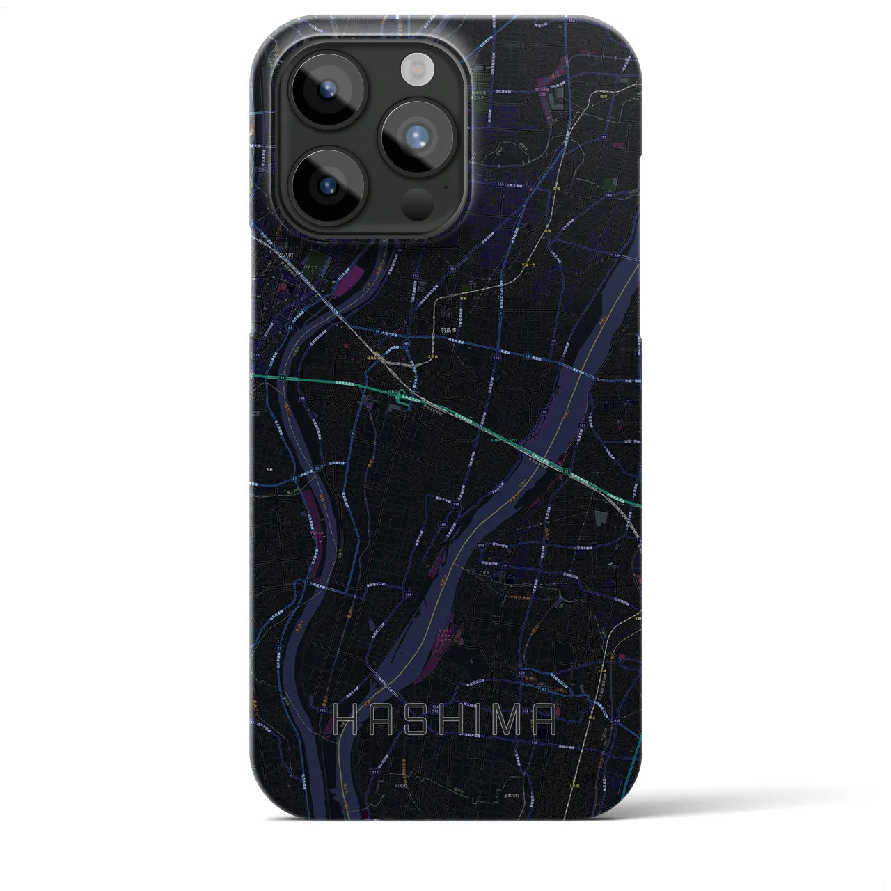 【羽島(岐阜県)】地図柄iPhoneケース(バックカバータイプ)