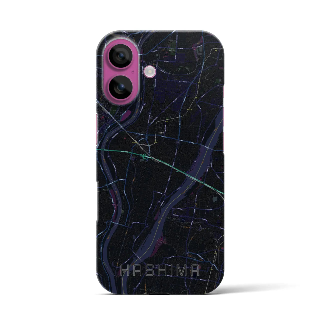 【羽島(岐阜県)】地図柄iPhoneケース(バックカバータイプ)