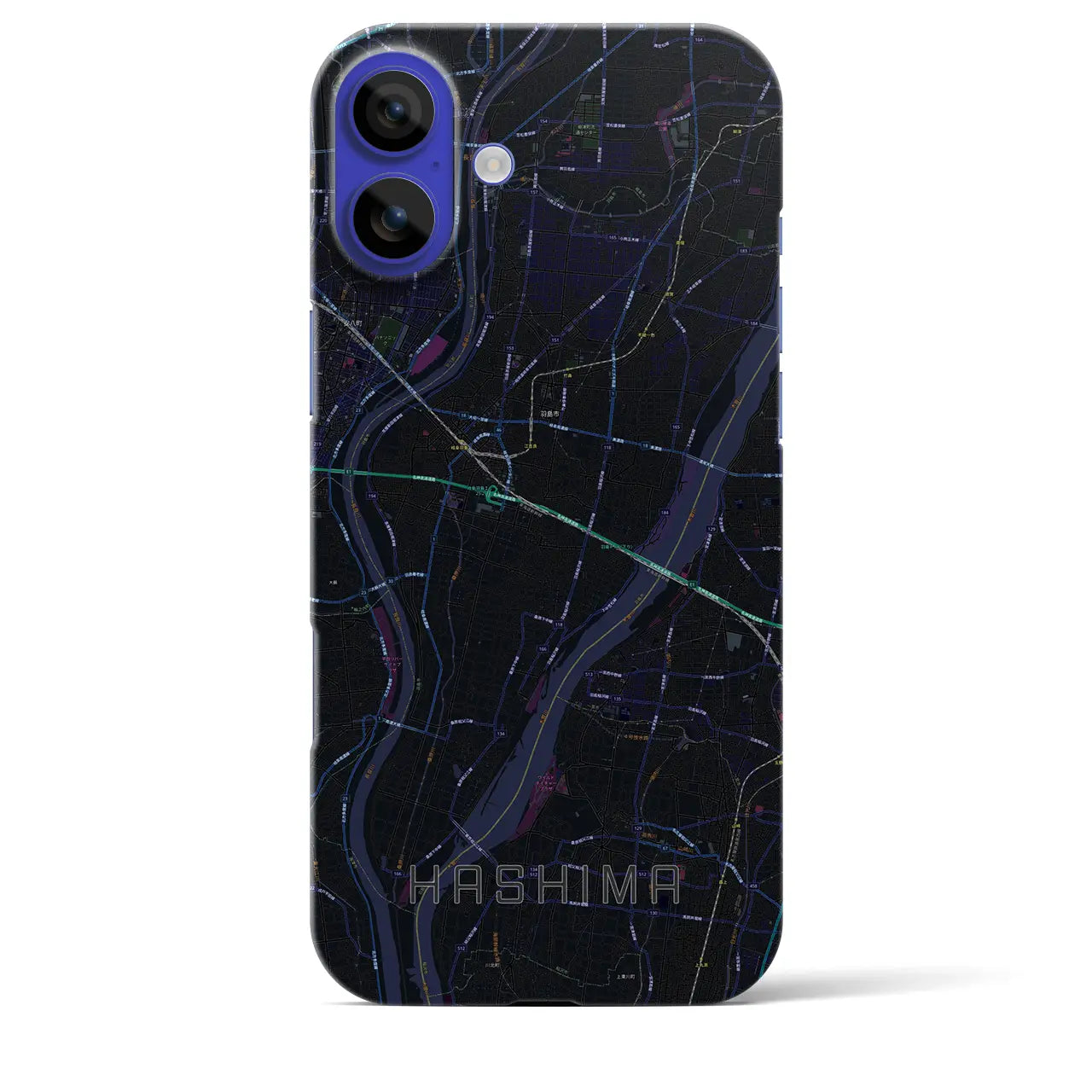 【羽島(岐阜県)】地図柄iPhoneケース(バックカバータイプ)