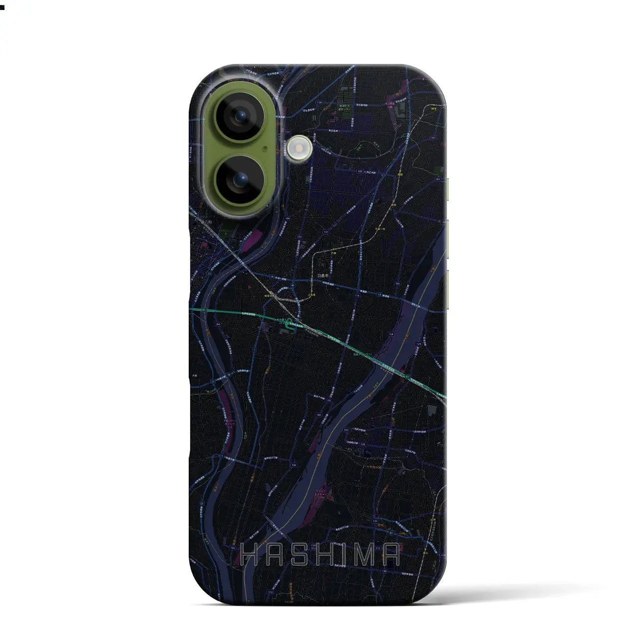 【羽島(岐阜県)】地図柄iPhoneケース(バックカバータイプ)