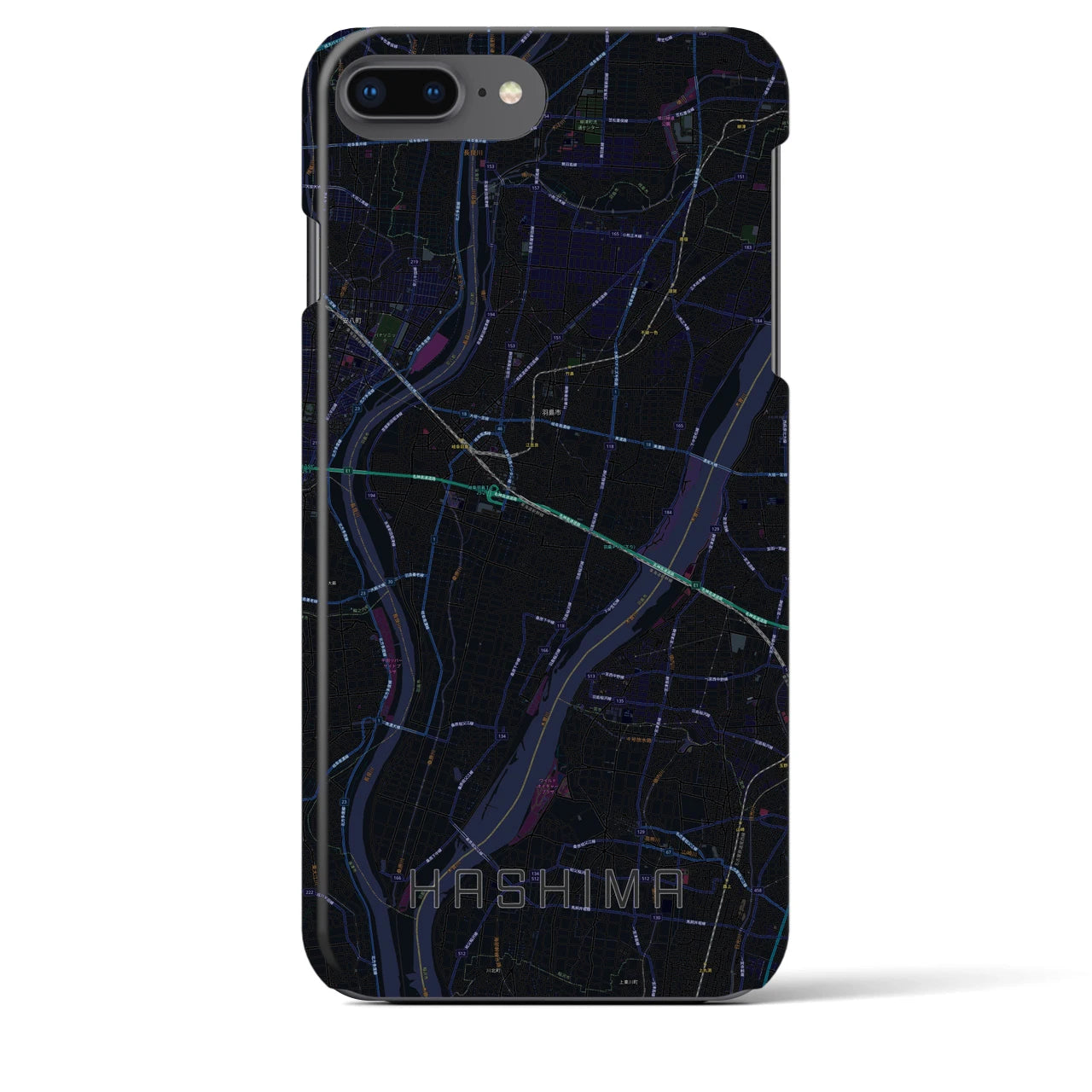 【羽島(岐阜県)】地図柄iPhoneケース(バックカバータイプ)