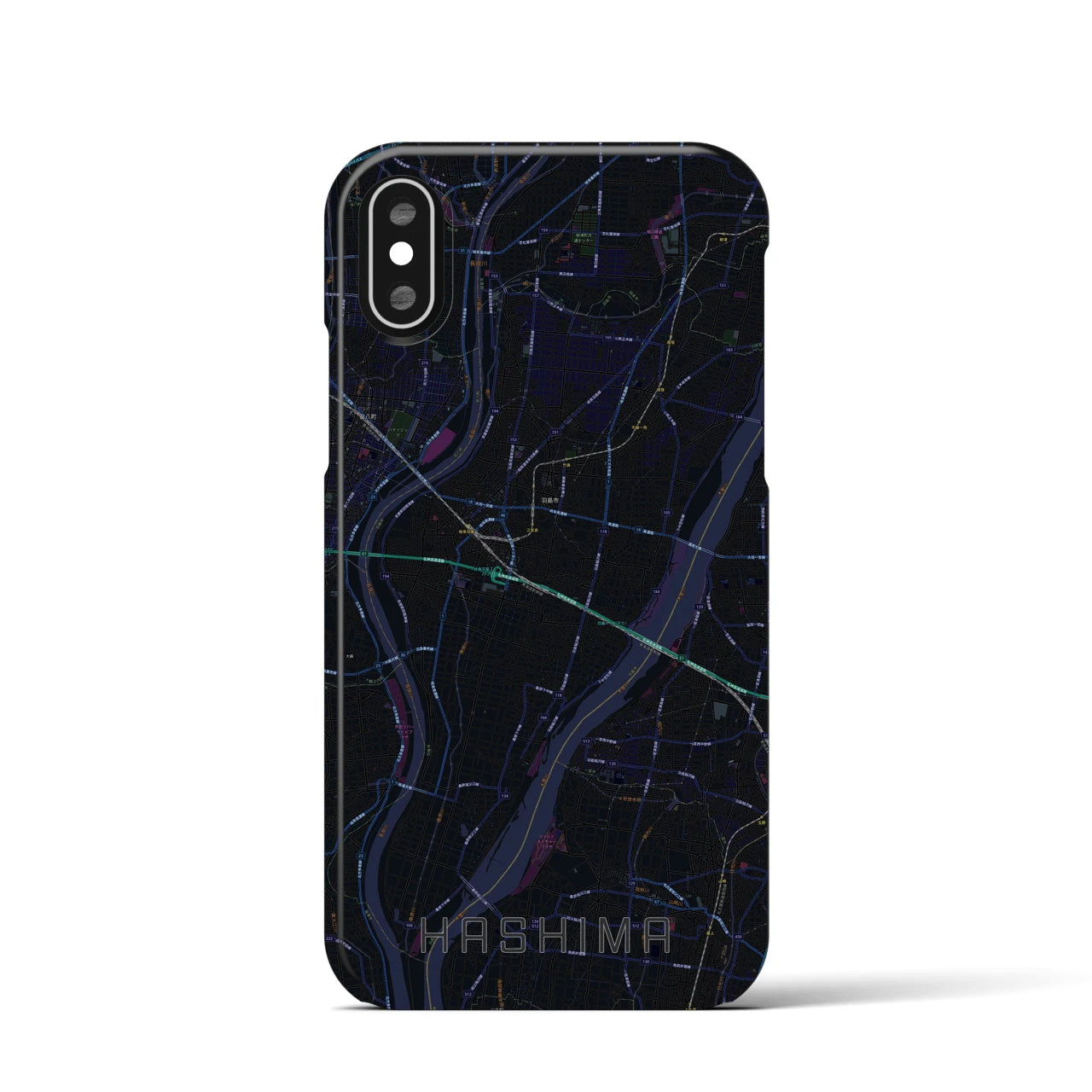 【羽島(岐阜県)】地図柄iPhoneケース(バックカバータイプ)