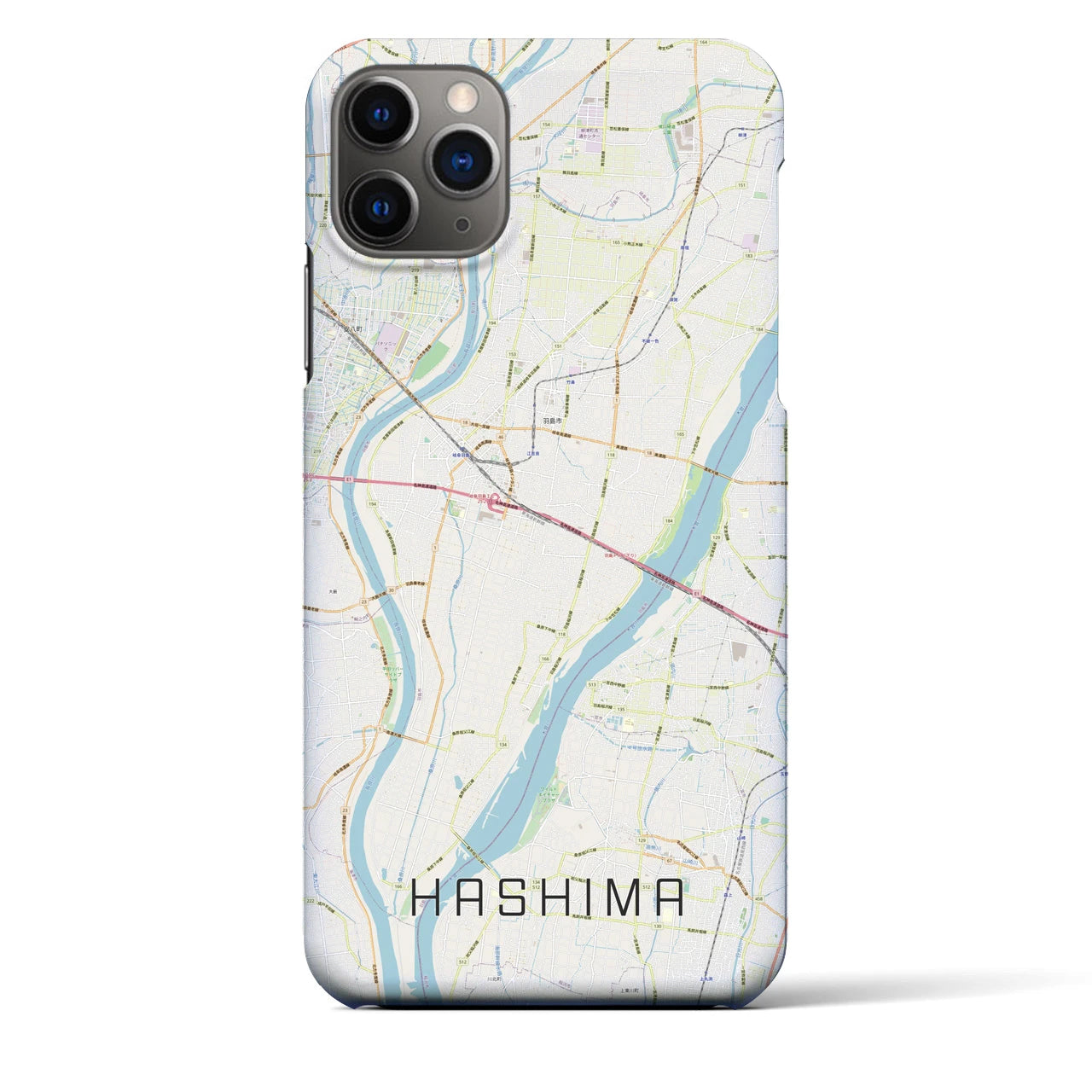 【羽島(岐阜県)】地図柄iPhoneケース(バックカバータイプ)