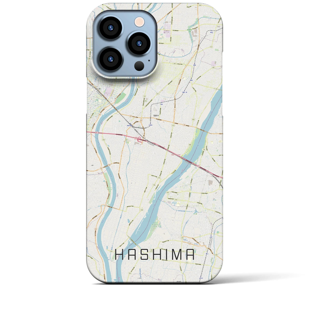 【羽島(岐阜県)】地図柄iPhoneケース(バックカバータイプ)