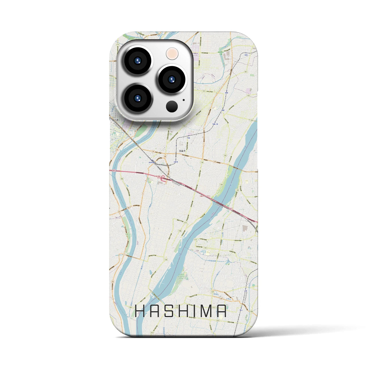 【羽島(岐阜県)】地図柄iPhoneケース(バックカバータイプ)