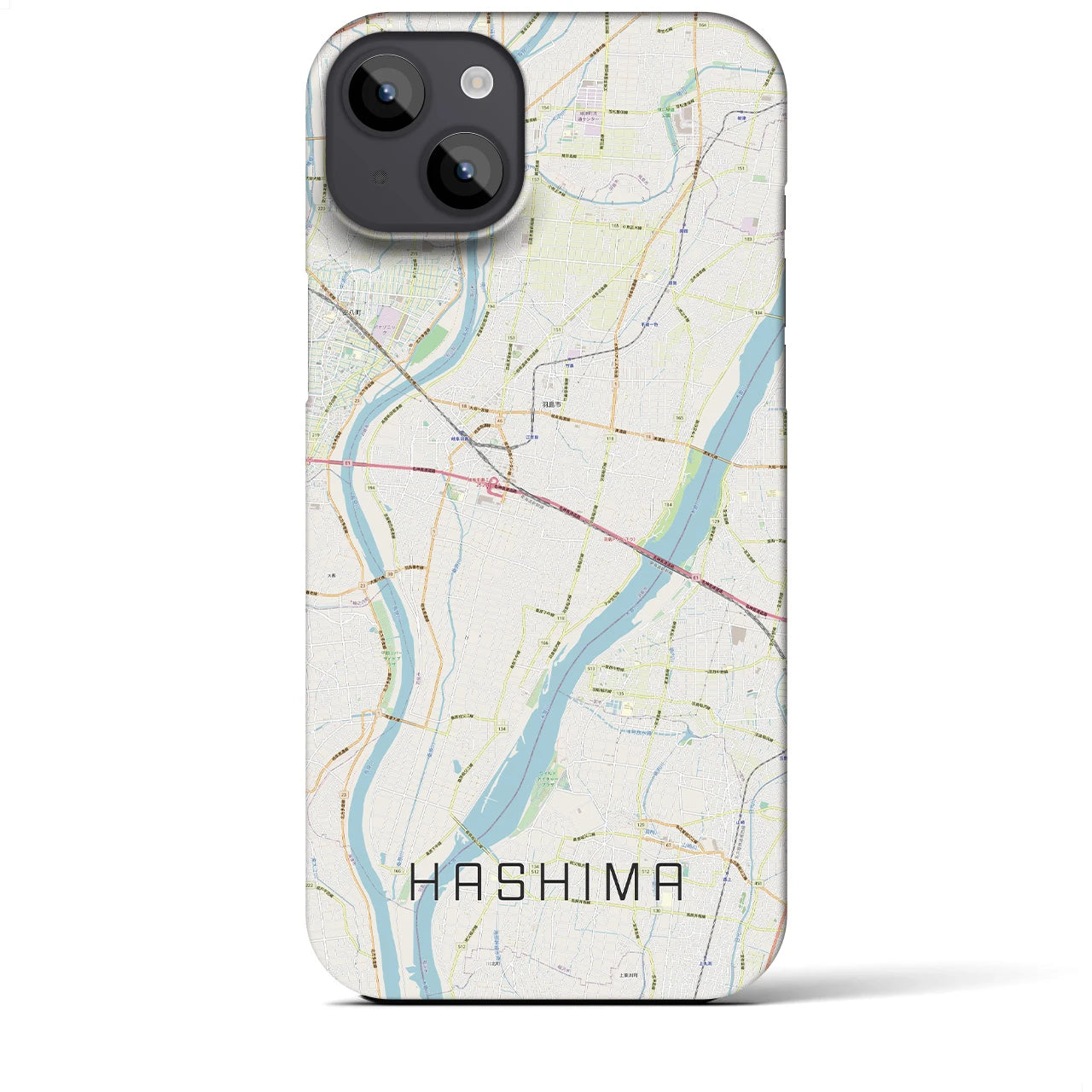 【羽島(岐阜県)】地図柄iPhoneケース(バックカバータイプ)