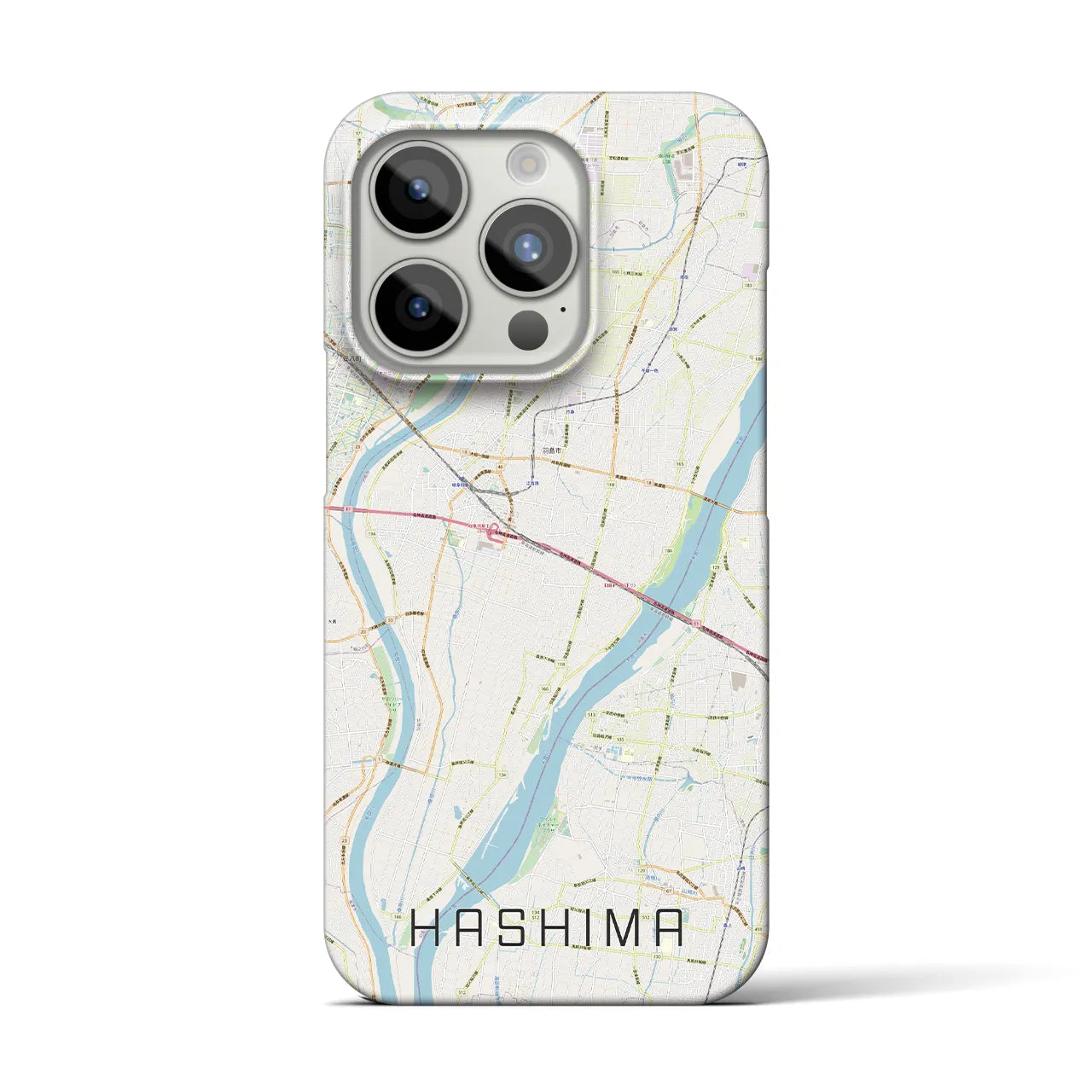 【羽島(岐阜県)】地図柄iPhoneケース(バックカバータイプ)