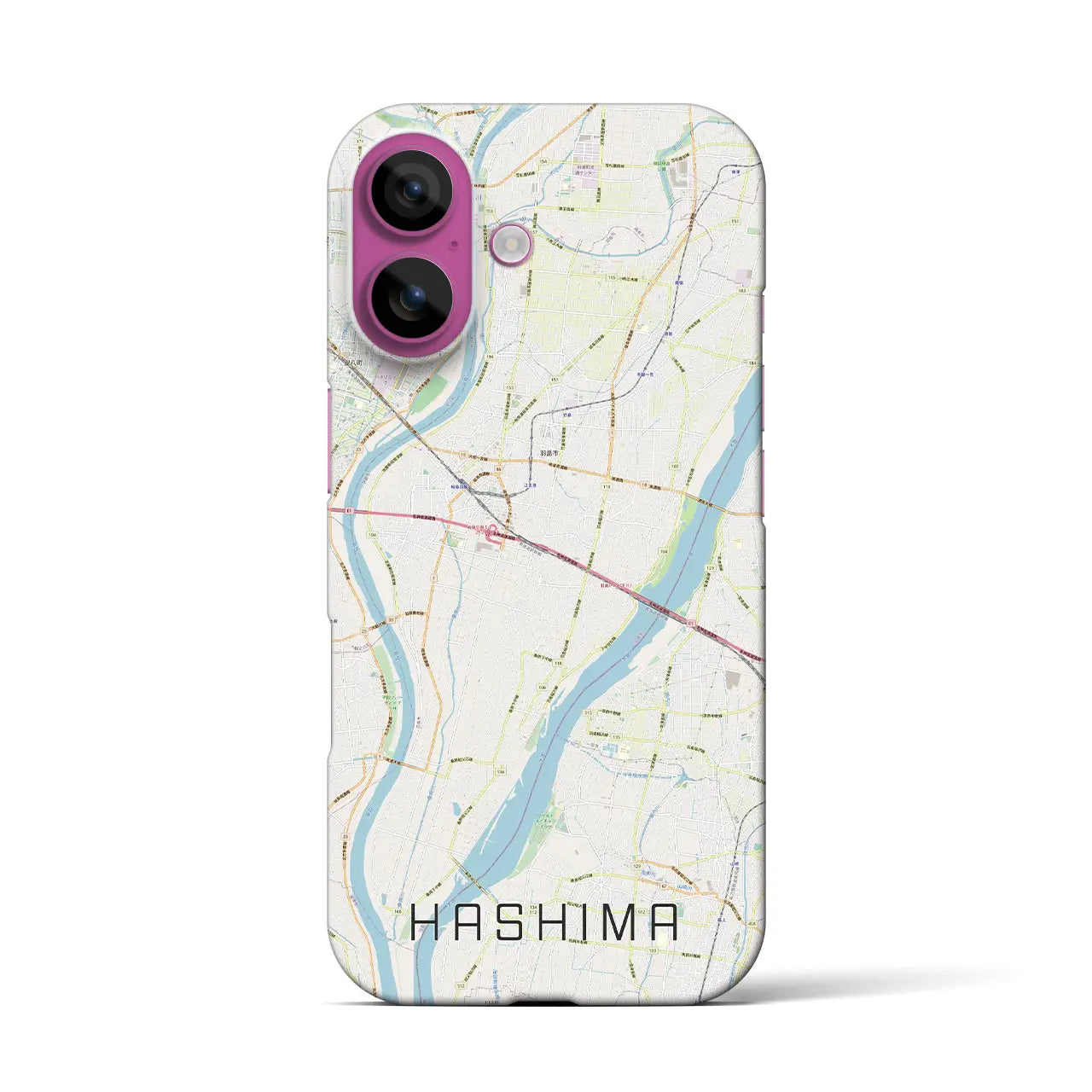 【羽島(岐阜県)】地図柄iPhoneケース(バックカバータイプ)