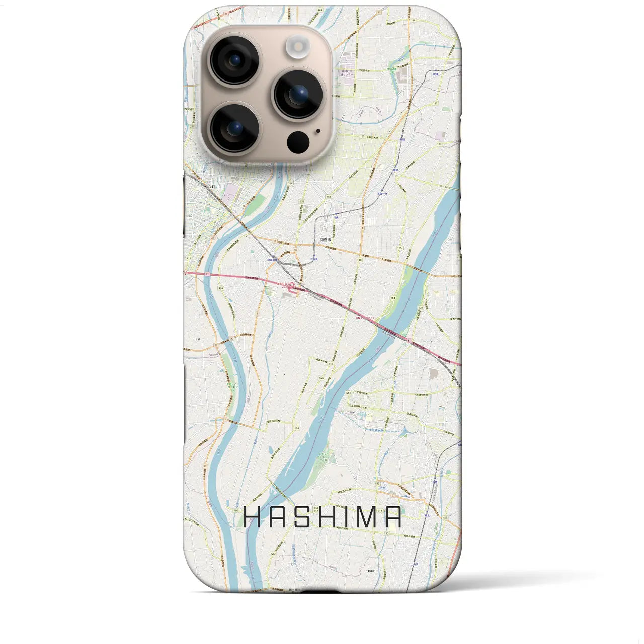 【羽島(岐阜県)】地図柄iPhoneケース(バックカバータイプ)