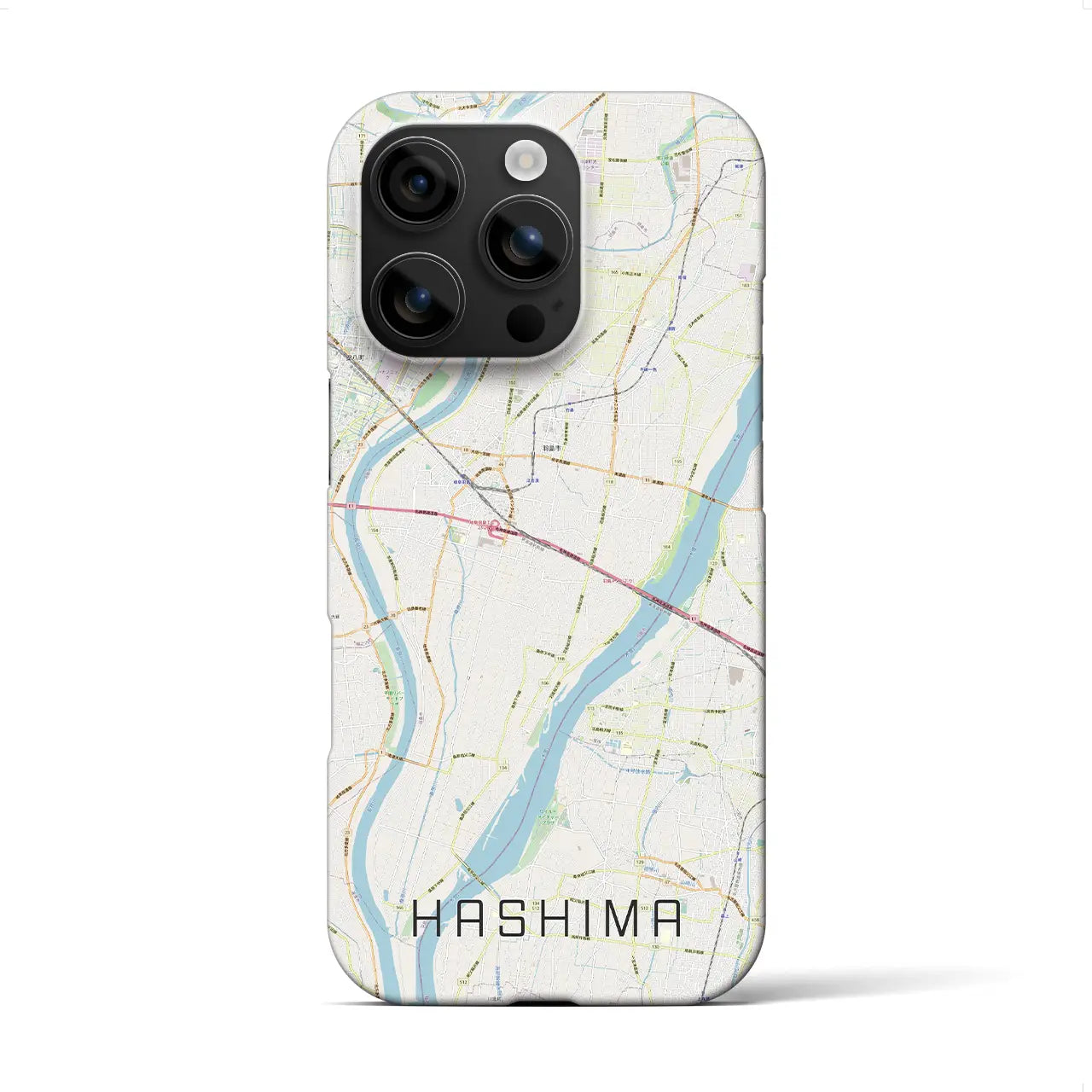 【羽島(岐阜県)】地図柄iPhoneケース(バックカバータイプ)