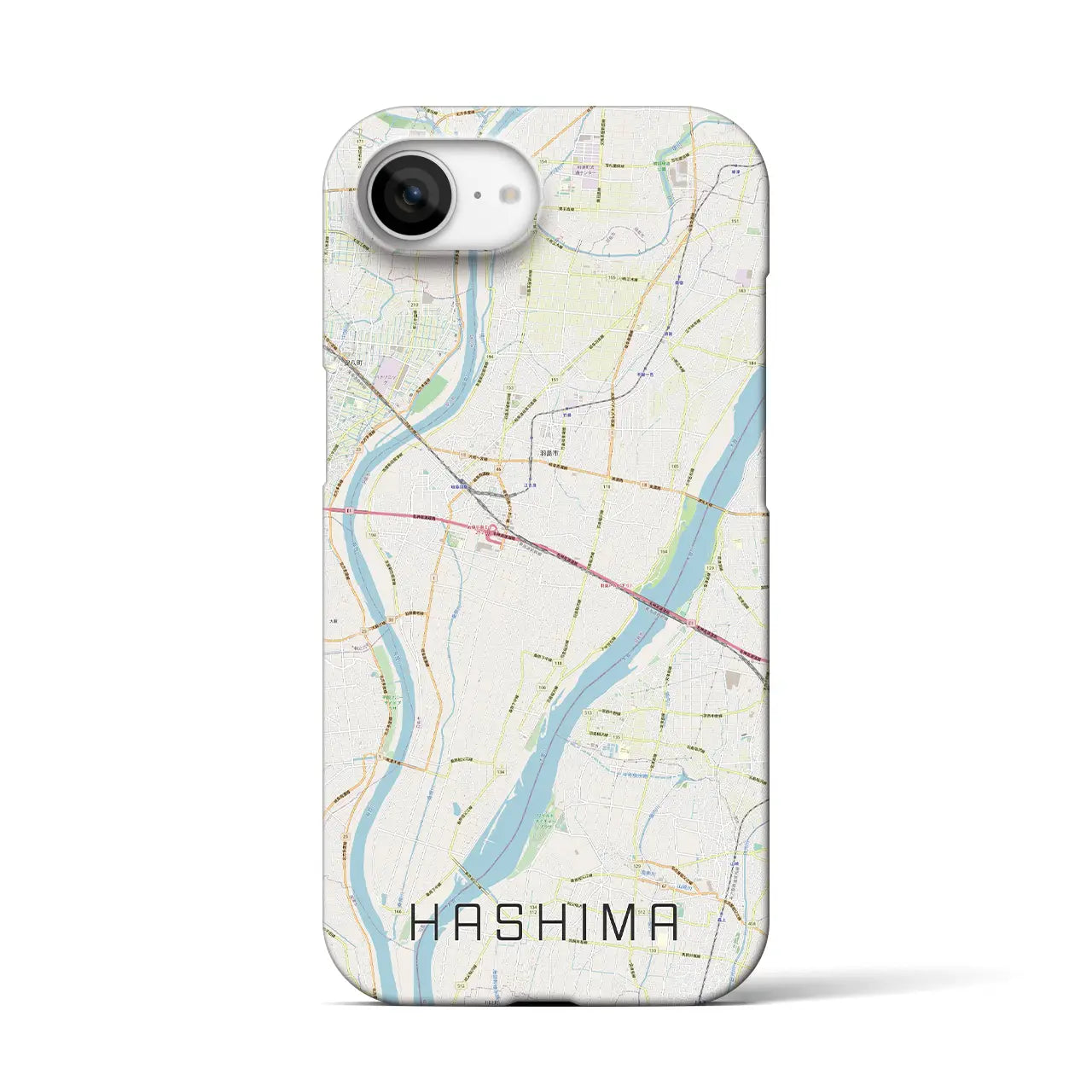 【羽島(岐阜県)】地図柄iPhoneケース(バックカバータイプ)
