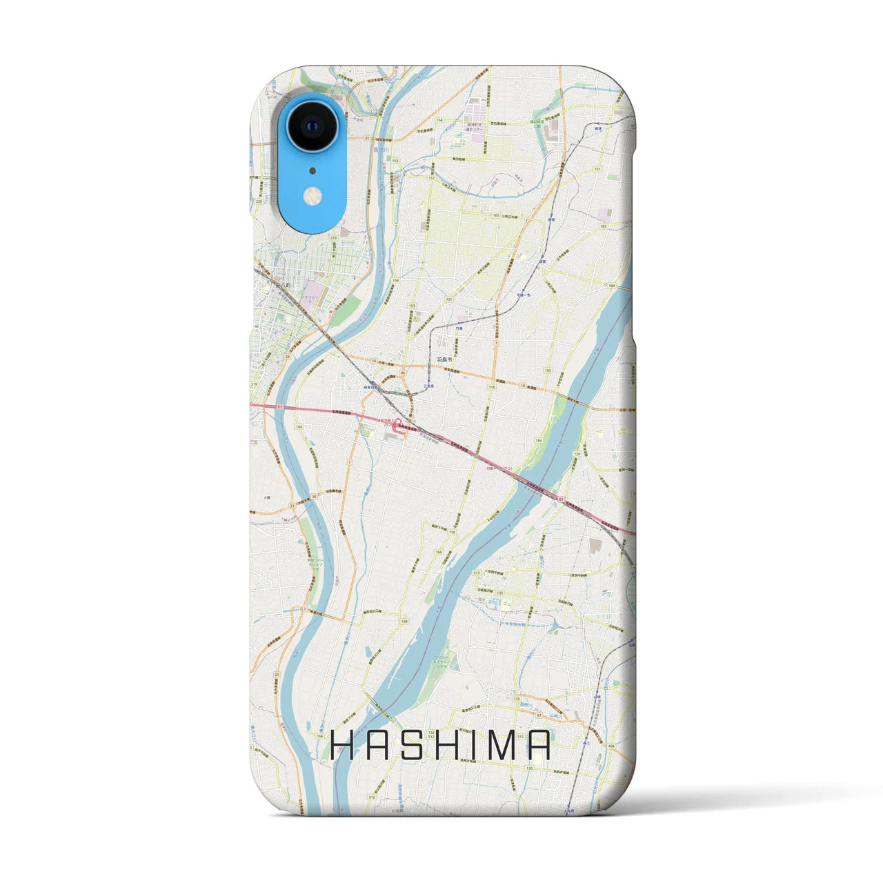 【羽島(岐阜県)】地図柄iPhoneケース(バックカバータイプ)