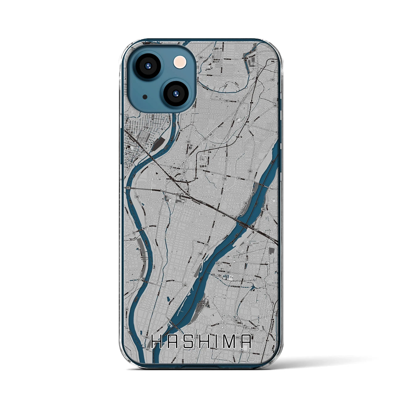 【羽島(岐阜県)】地図柄iPhoneケース(クリアタイプ)