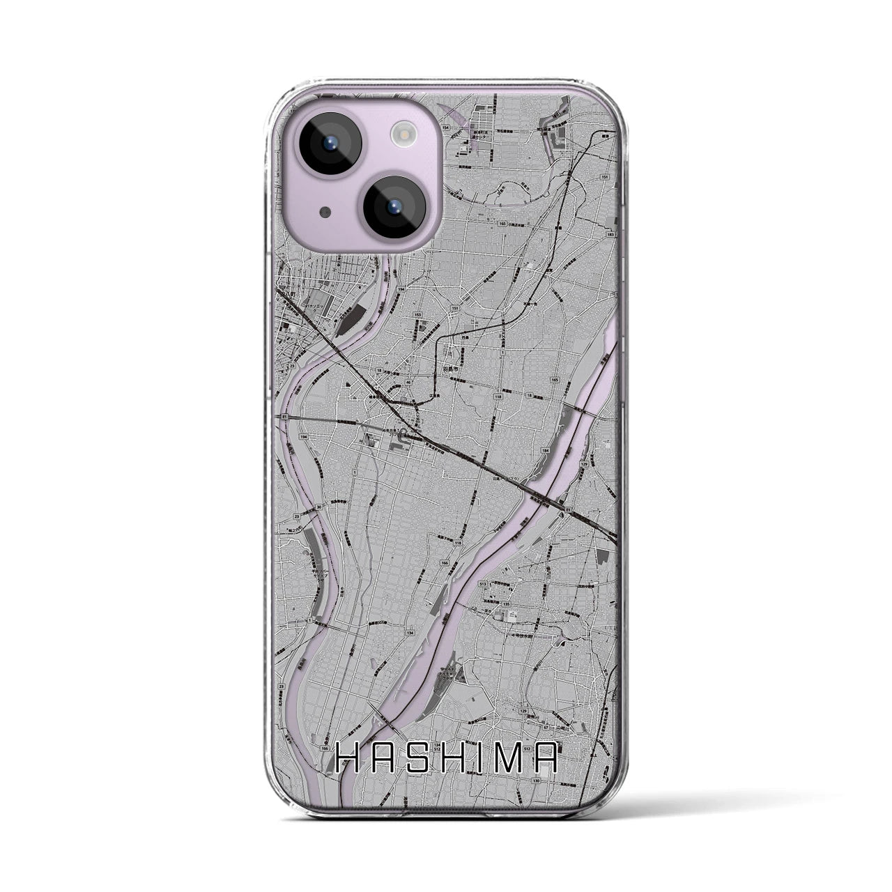 【羽島(岐阜県)】地図柄iPhoneケース(クリアタイプ)