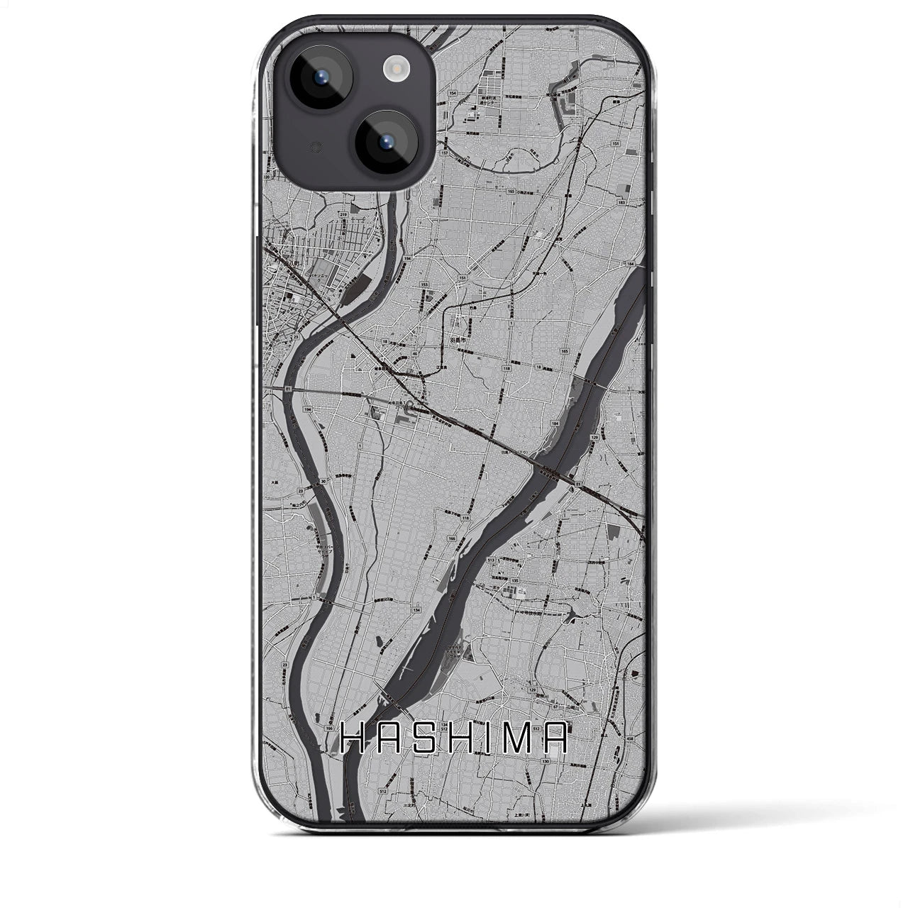 【羽島(岐阜県)】地図柄iPhoneケース(クリアタイプ)