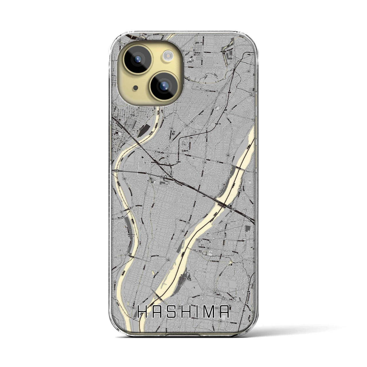 【羽島(岐阜県)】地図柄iPhoneケース(クリアタイプ)