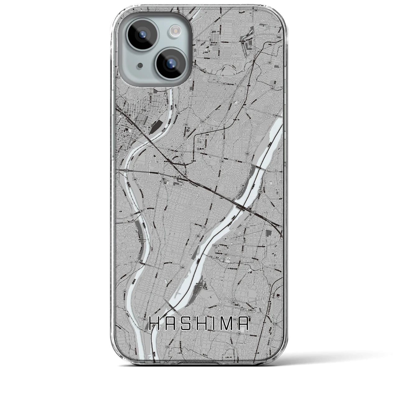【羽島(岐阜県)】地図柄iPhoneケース(クリアタイプ)