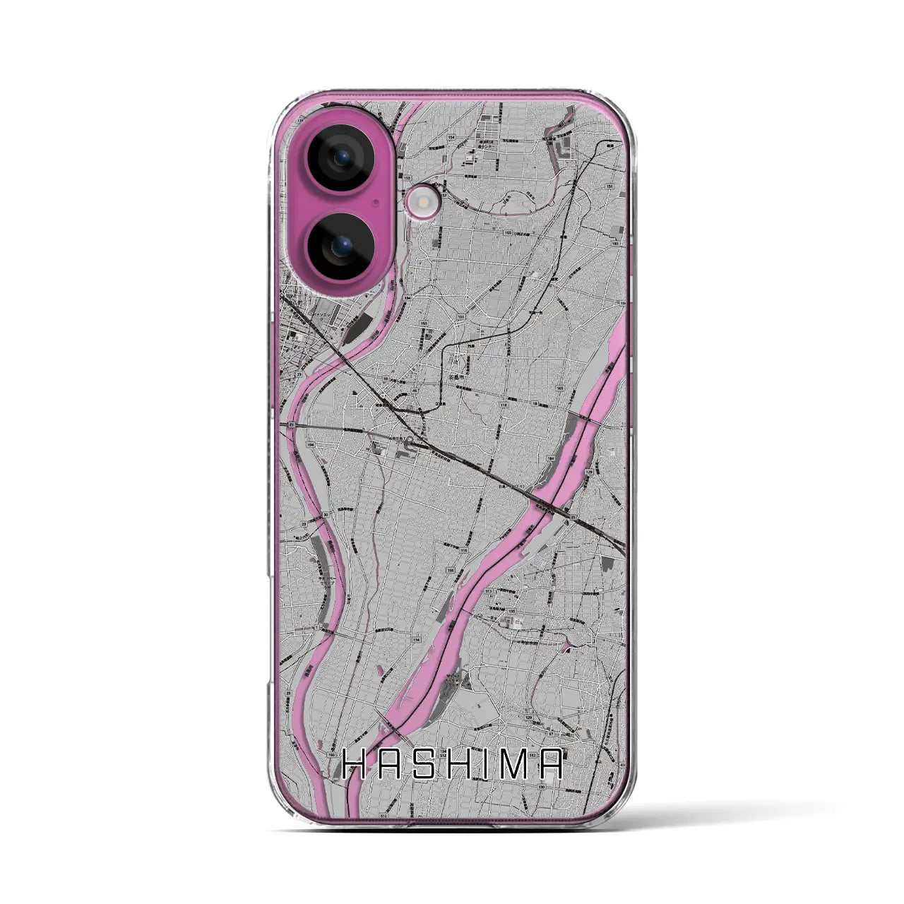 【羽島(岐阜県)】地図柄iPhoneケース(クリアタイプ)