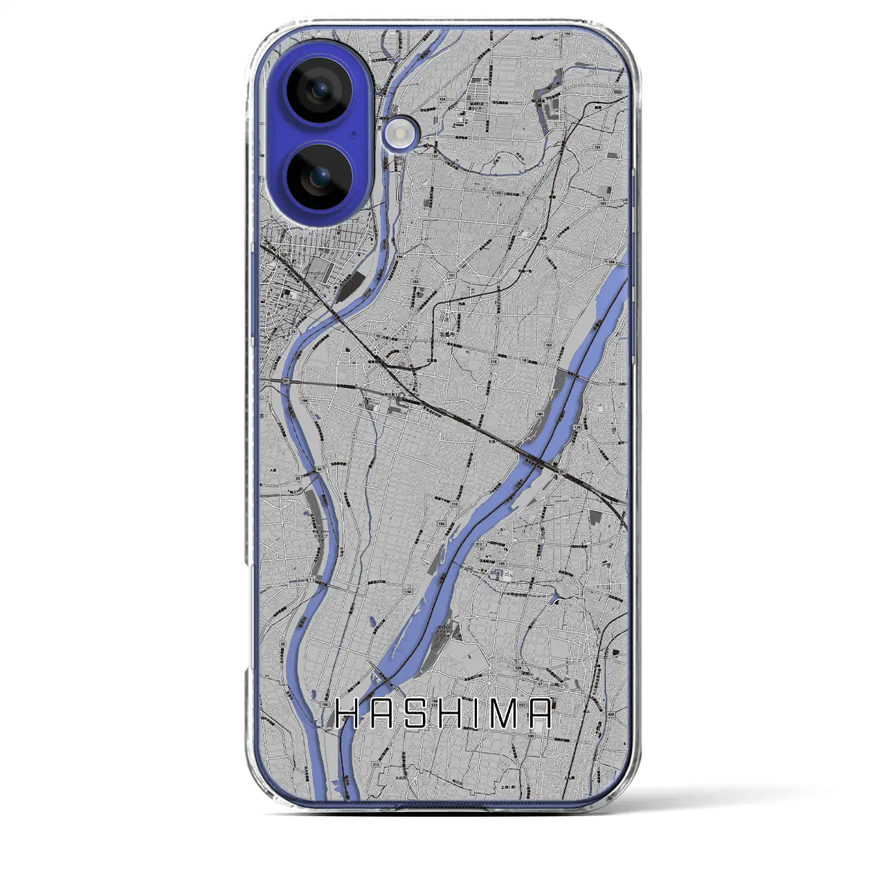 【羽島(岐阜県)】地図柄iPhoneケース(クリアタイプ)